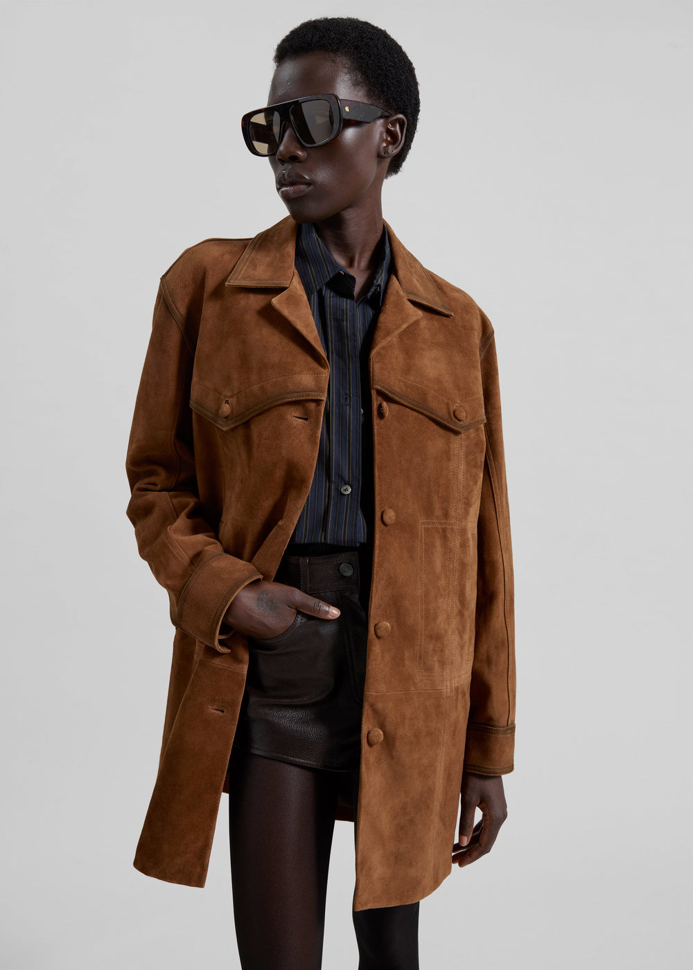 Himal Suede Jacket - Camel - 1