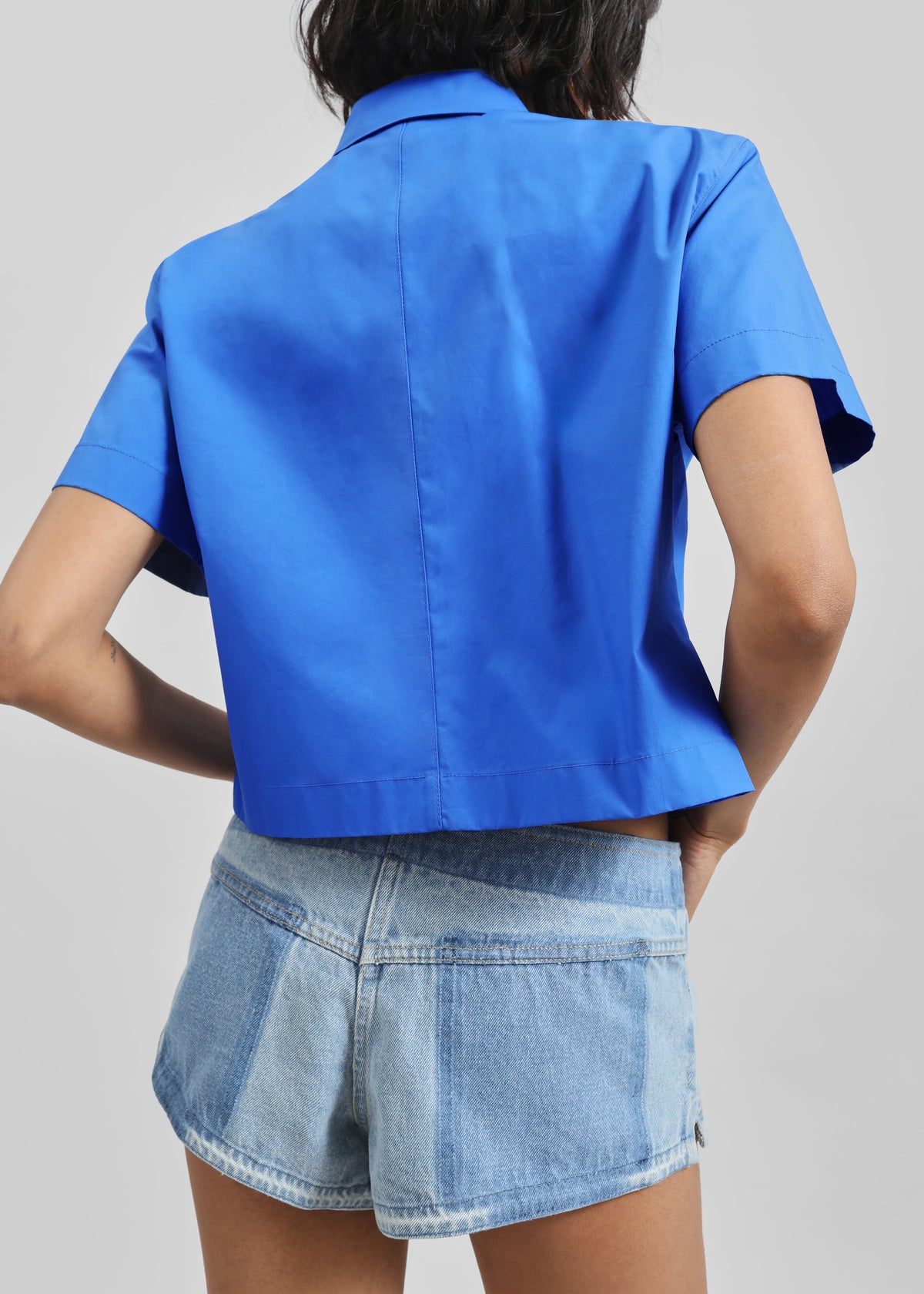 Hiva Cropped Shirt - Cobalt - 4