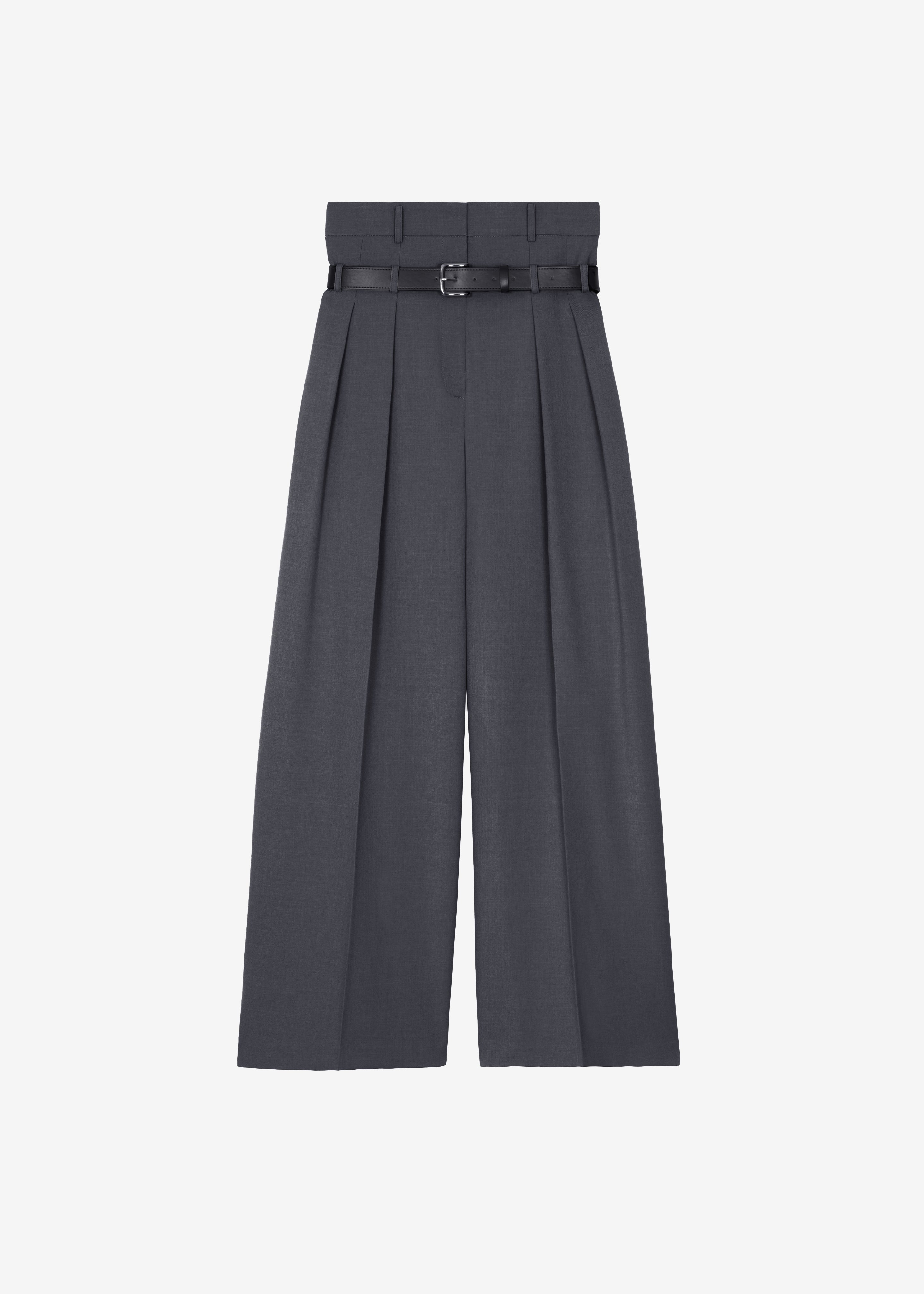 Hobart Double Belt Loop Trousers - Dark Grey - 9