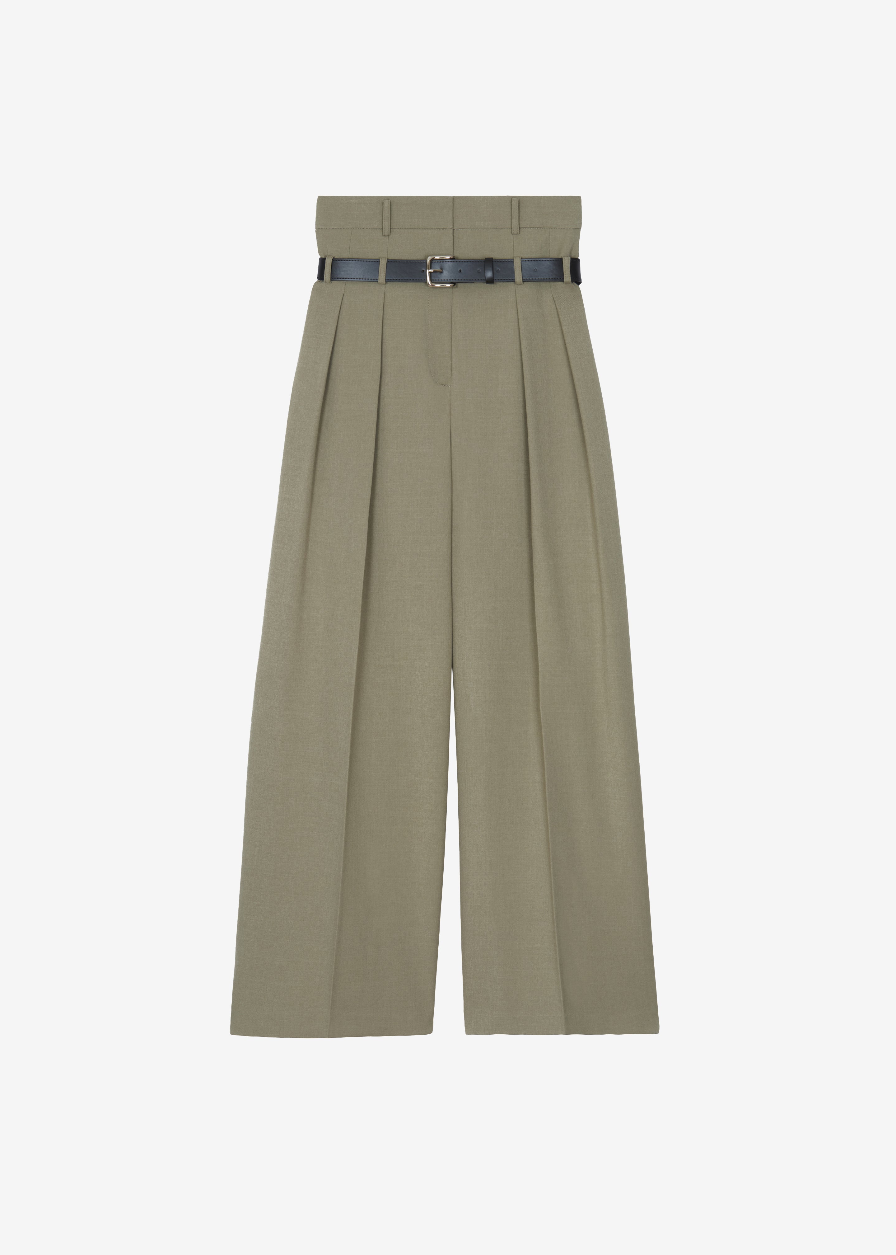 Hobart Double Belt Loop Trousers - Pale Olive - 11