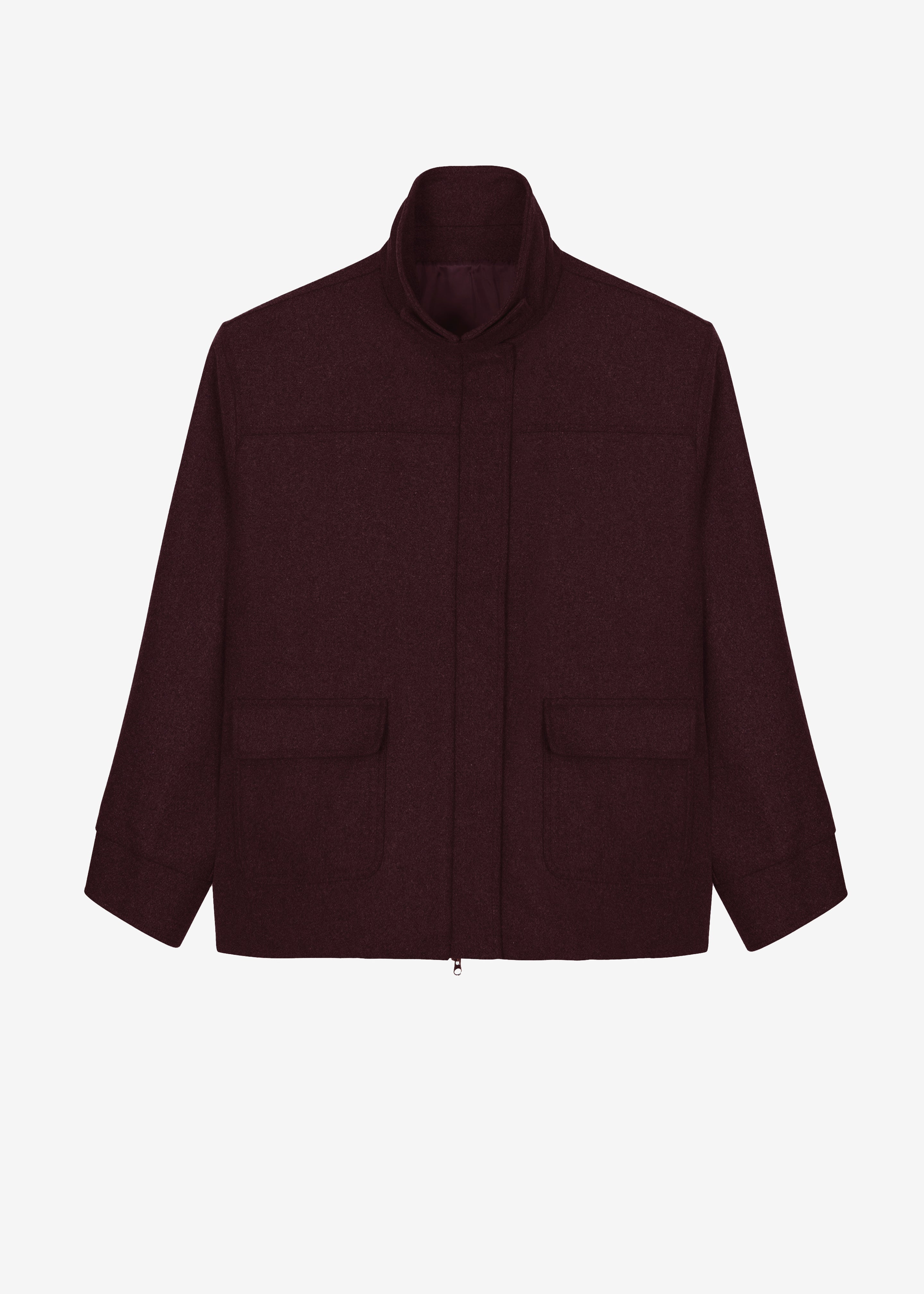 Holbeck Field Wool Jacket - Burgundy - 10