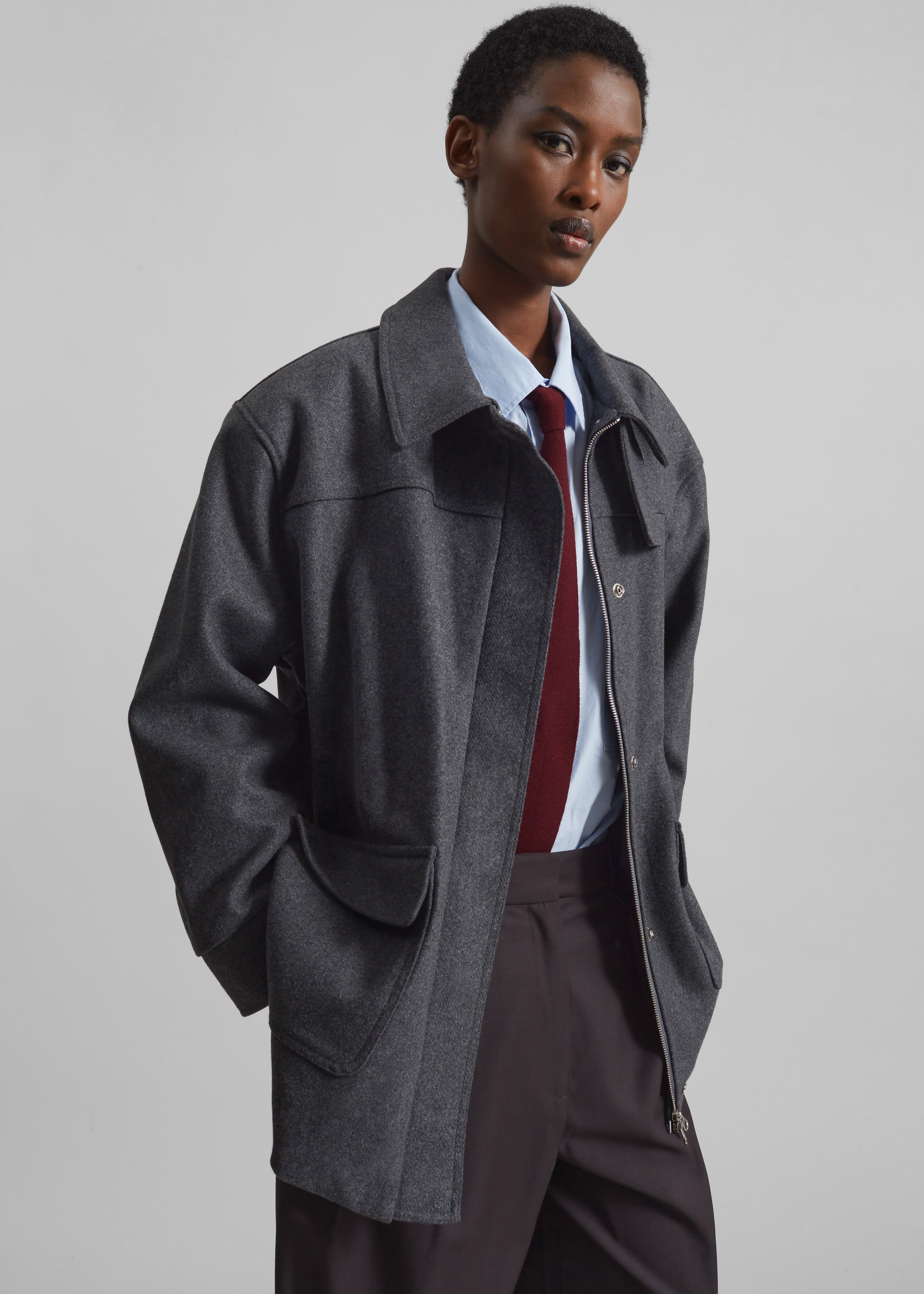 Holbeck Field Wool Jacket - Grey - 4