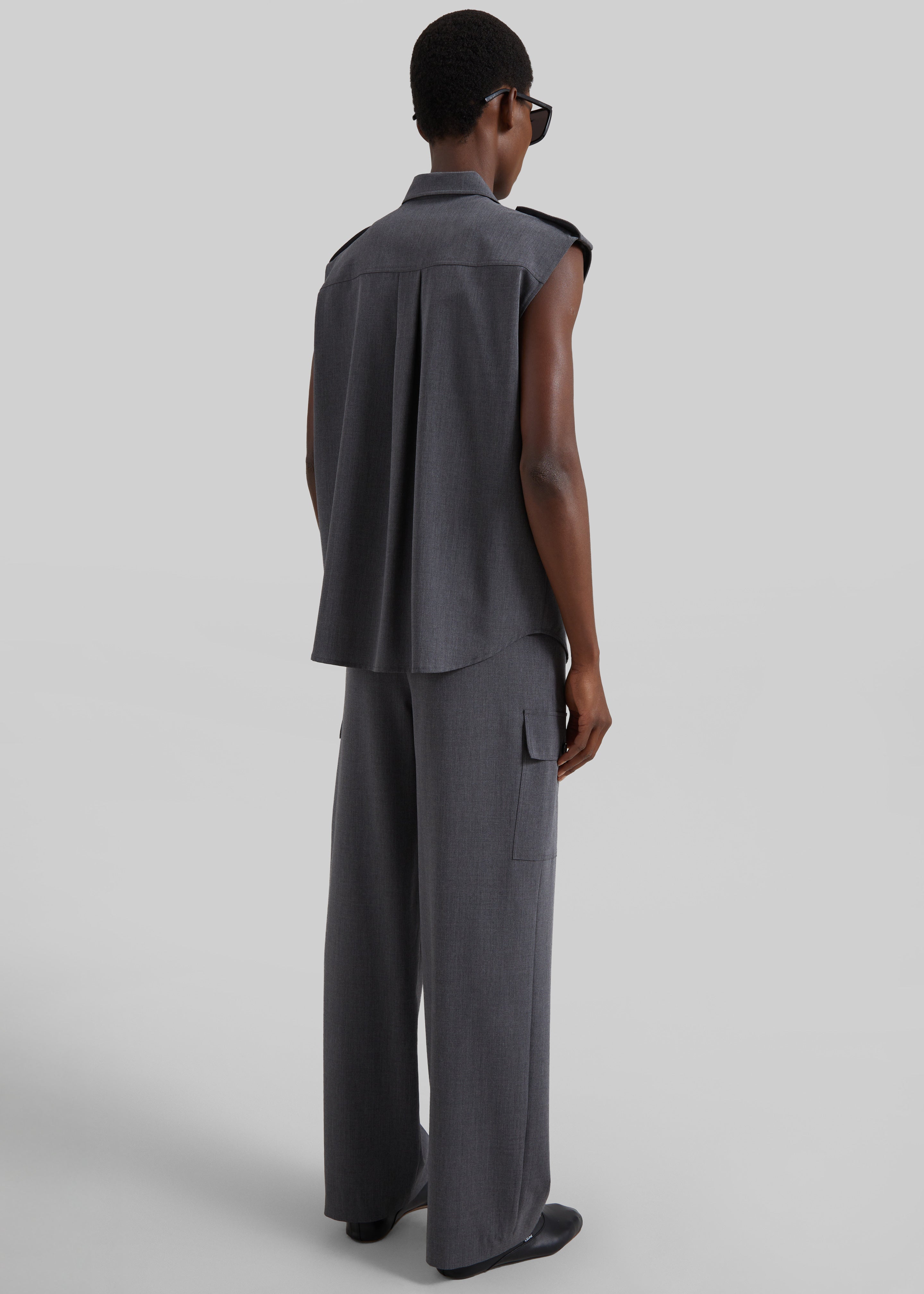 Holborn Double-Breasted Vest - Grey Melange - 8