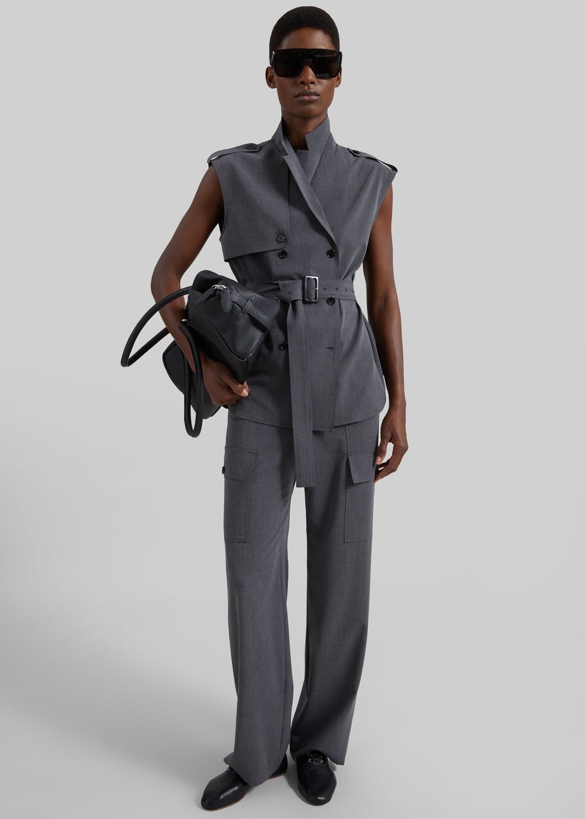 Holborn Double-Breasted Vest - Grey Melange - 3