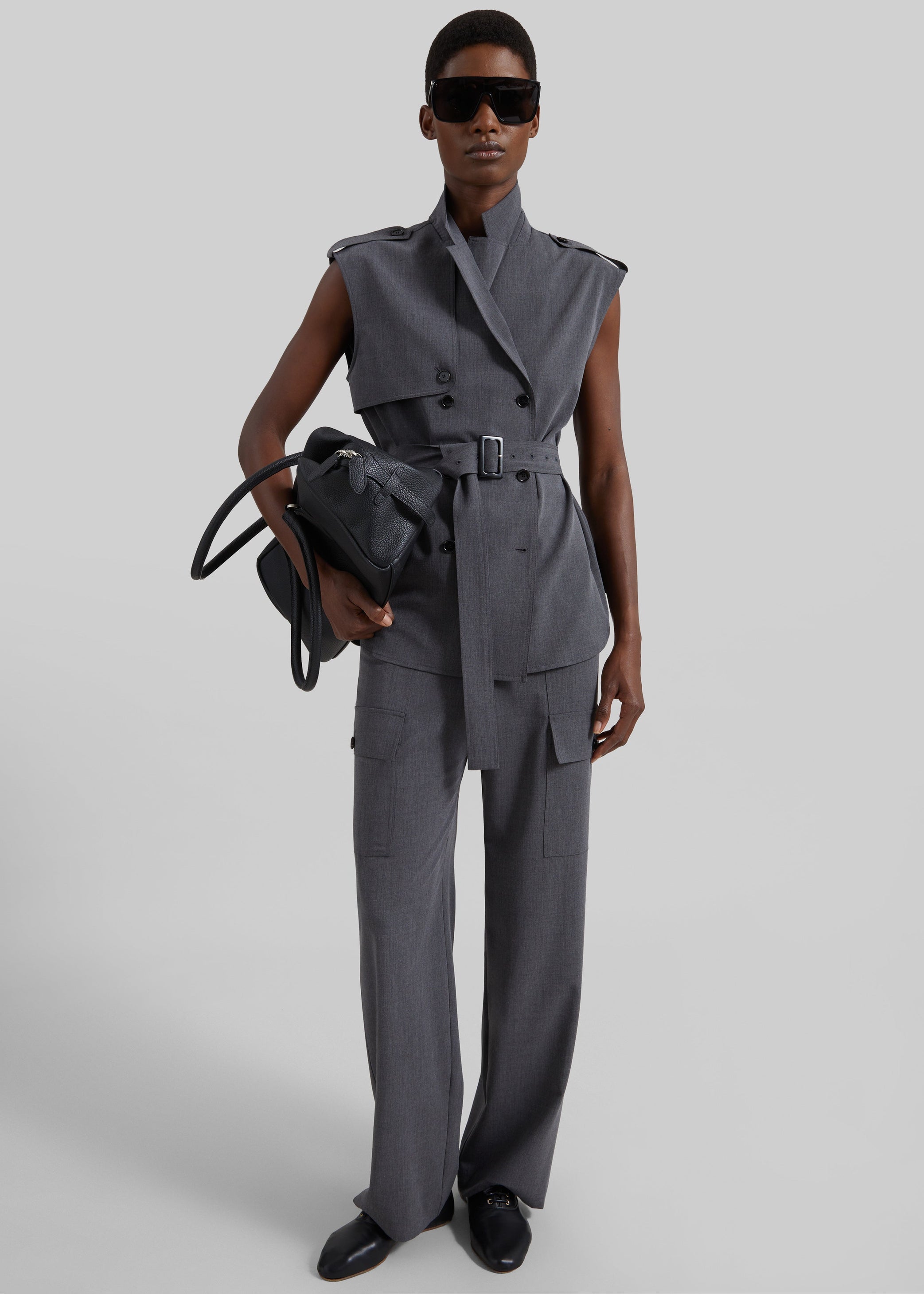 Shop the look image for Holborn Double-Breasted Vest - Grey Melange