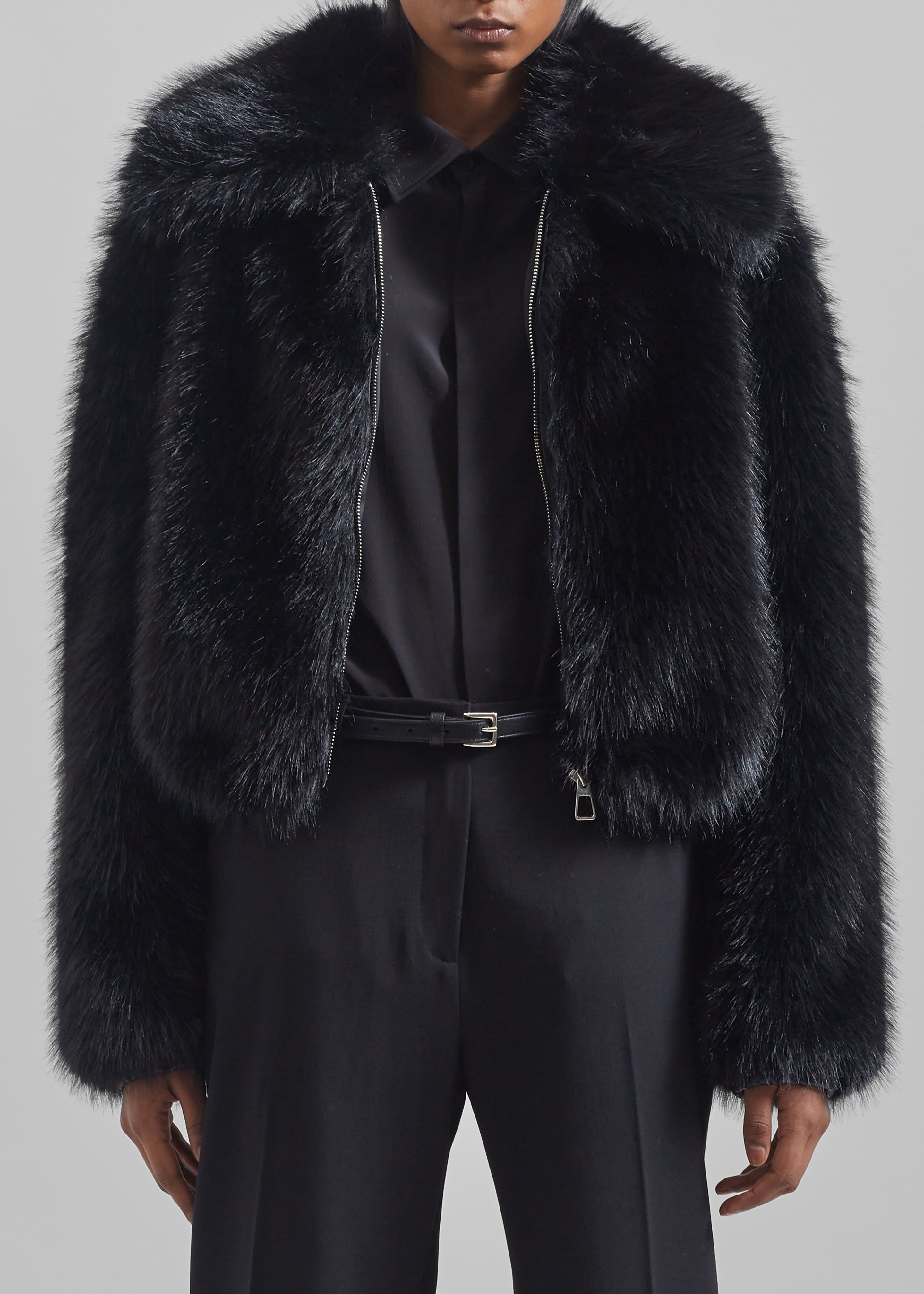 Hope Faux Fur Jacket Black