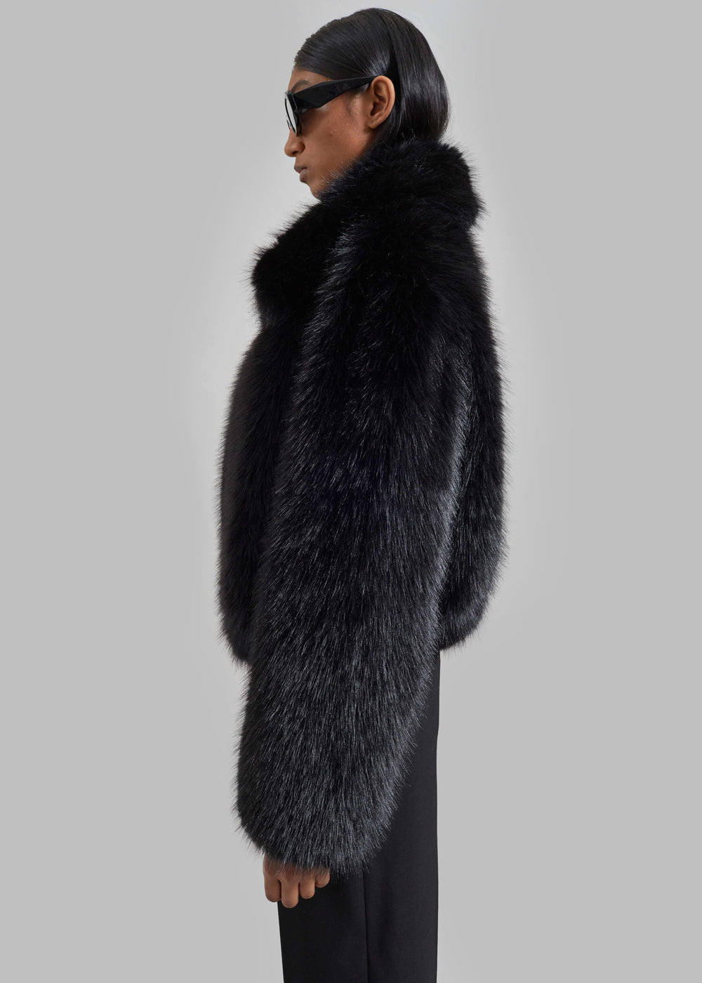 Hope Faux Fur Jacket - Black - 1