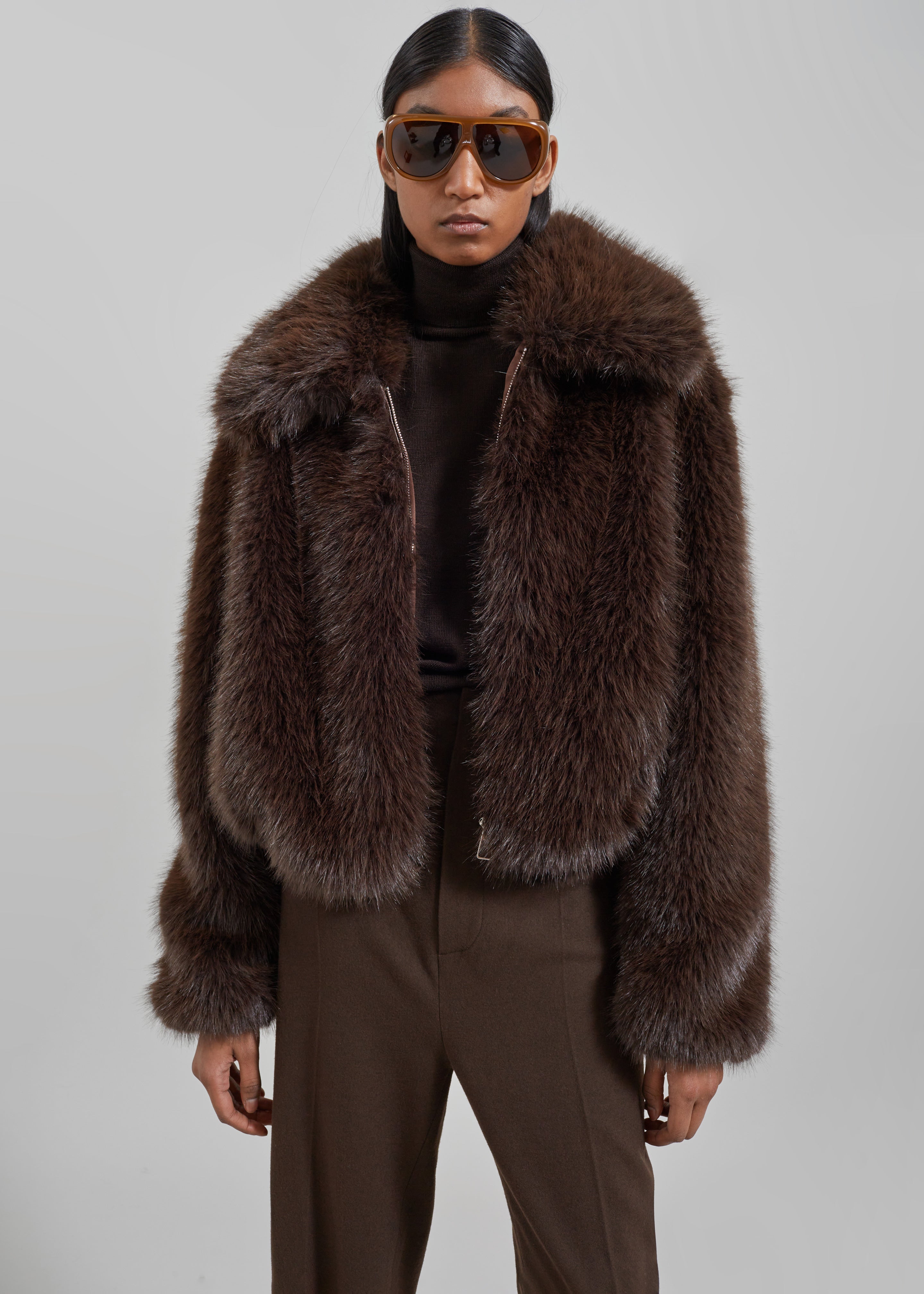 Hope Faux Fur Jacket - Brown – The Frankie Shop Europe