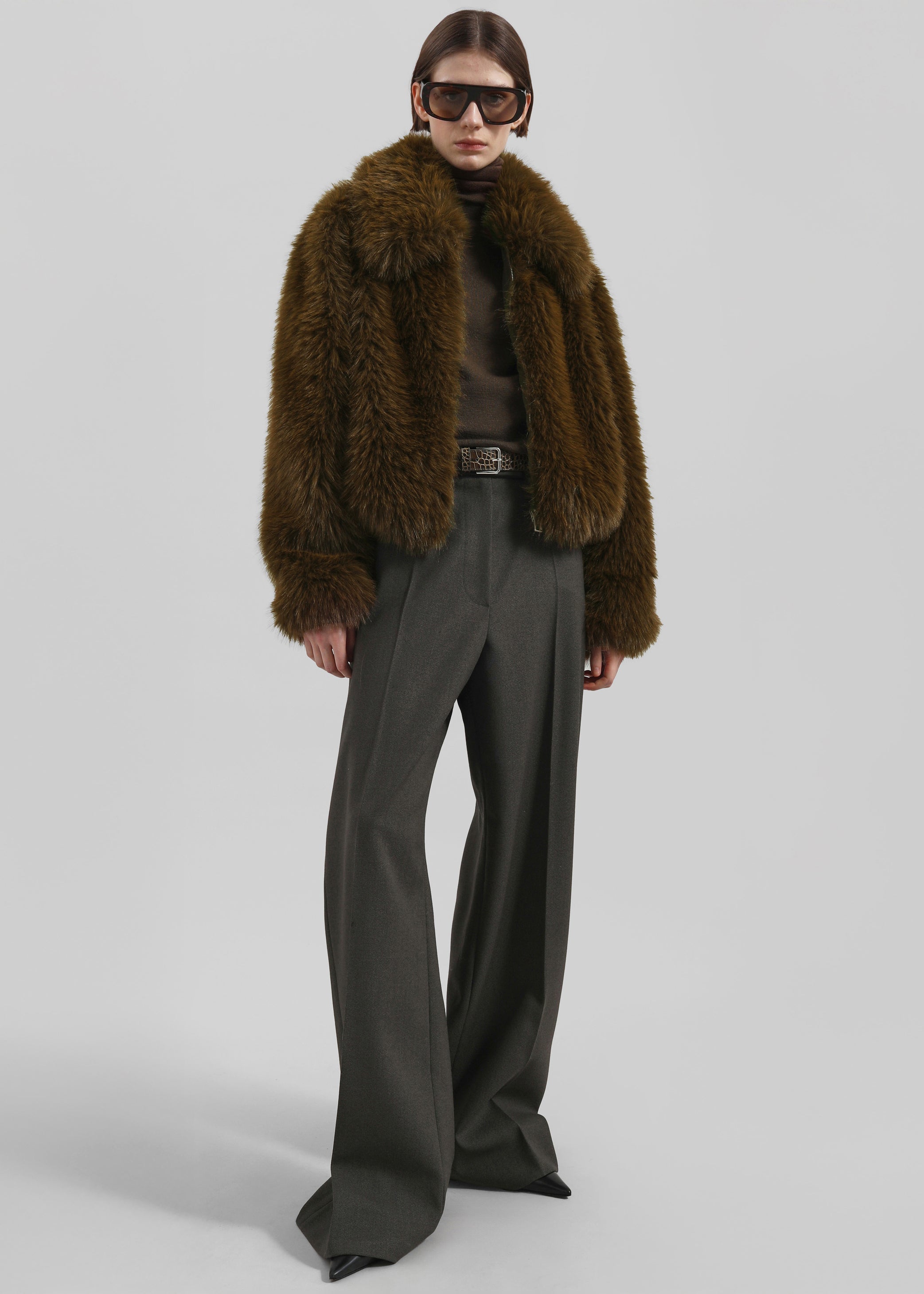 Shop the look image for Veste Hope en fausse fourrure - Vert mousse