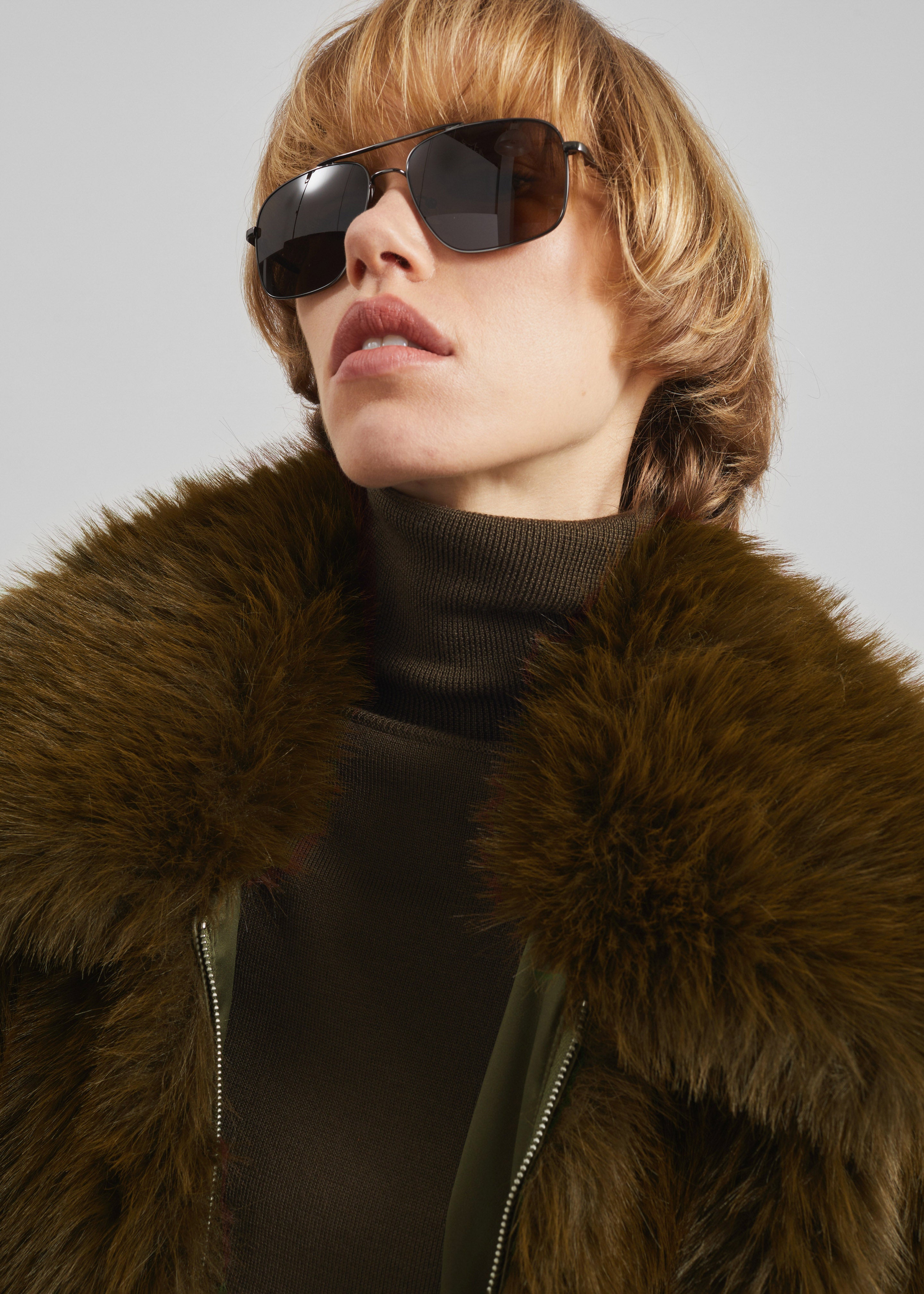 Hope Faux Fur Jacket - Moss Green – The Frankie Shop Europe