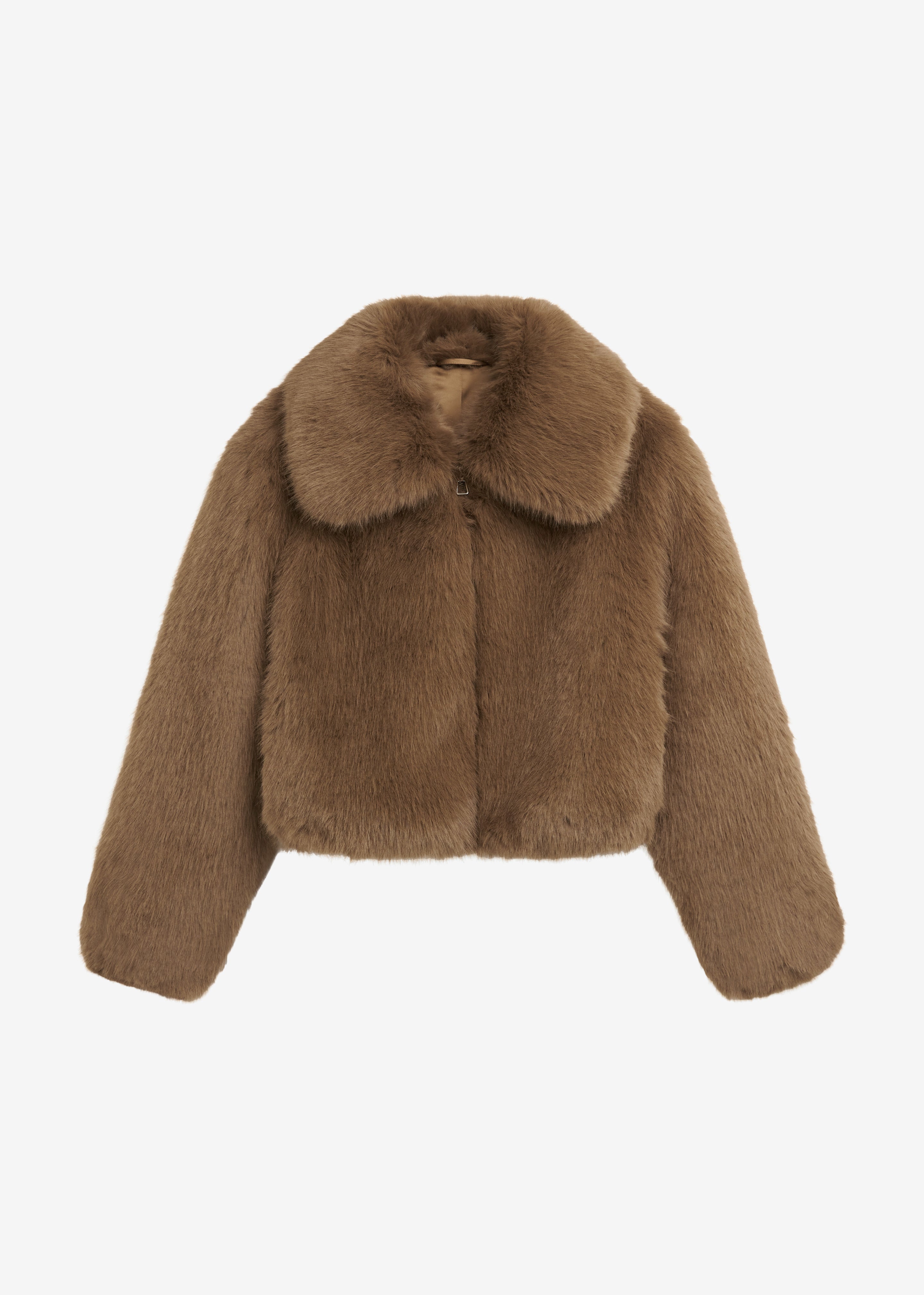 Hope Faux Fur Jacket - Camel - 11