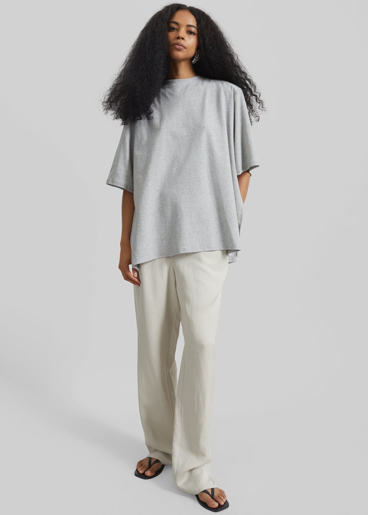 Hugo Padded T-Shirt - Grey Melange - 2