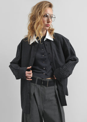 Hylan Checked Shirt - Dark Grey