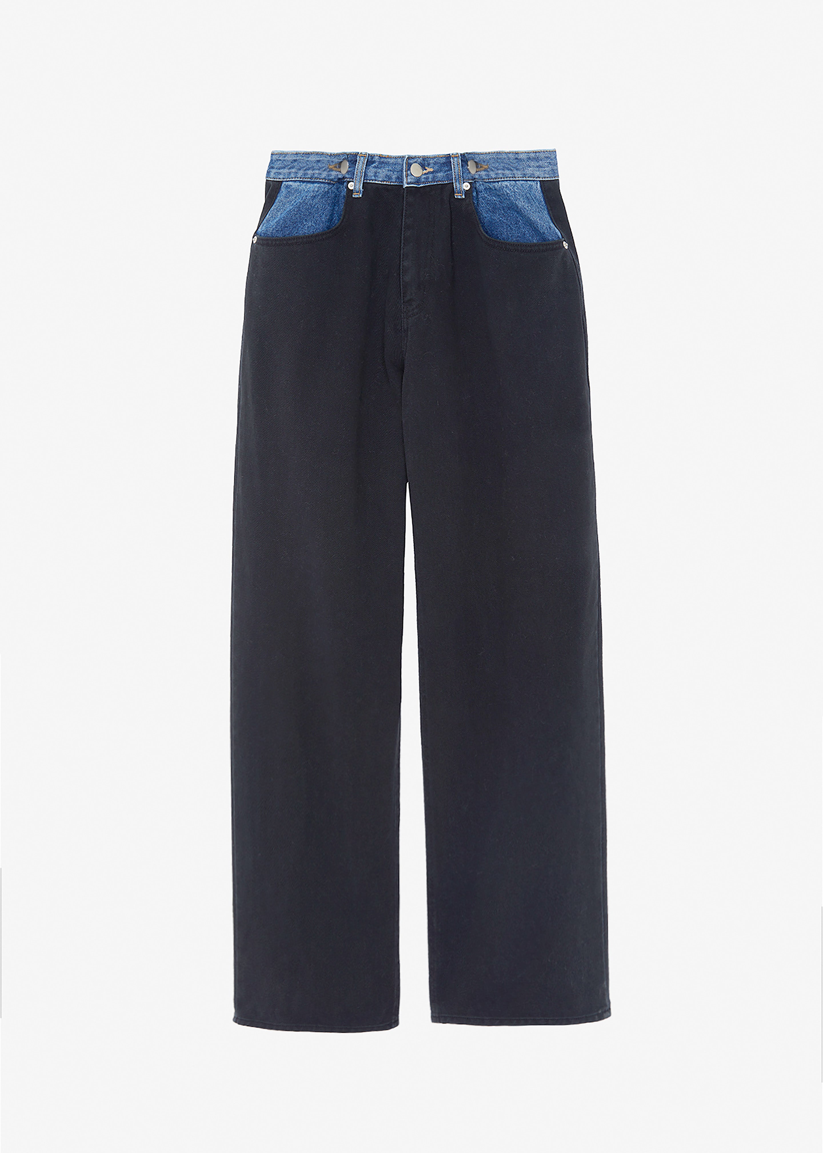Hayla Contrast Denim Pants - Black/Blue – The Frankie Shop Europe
