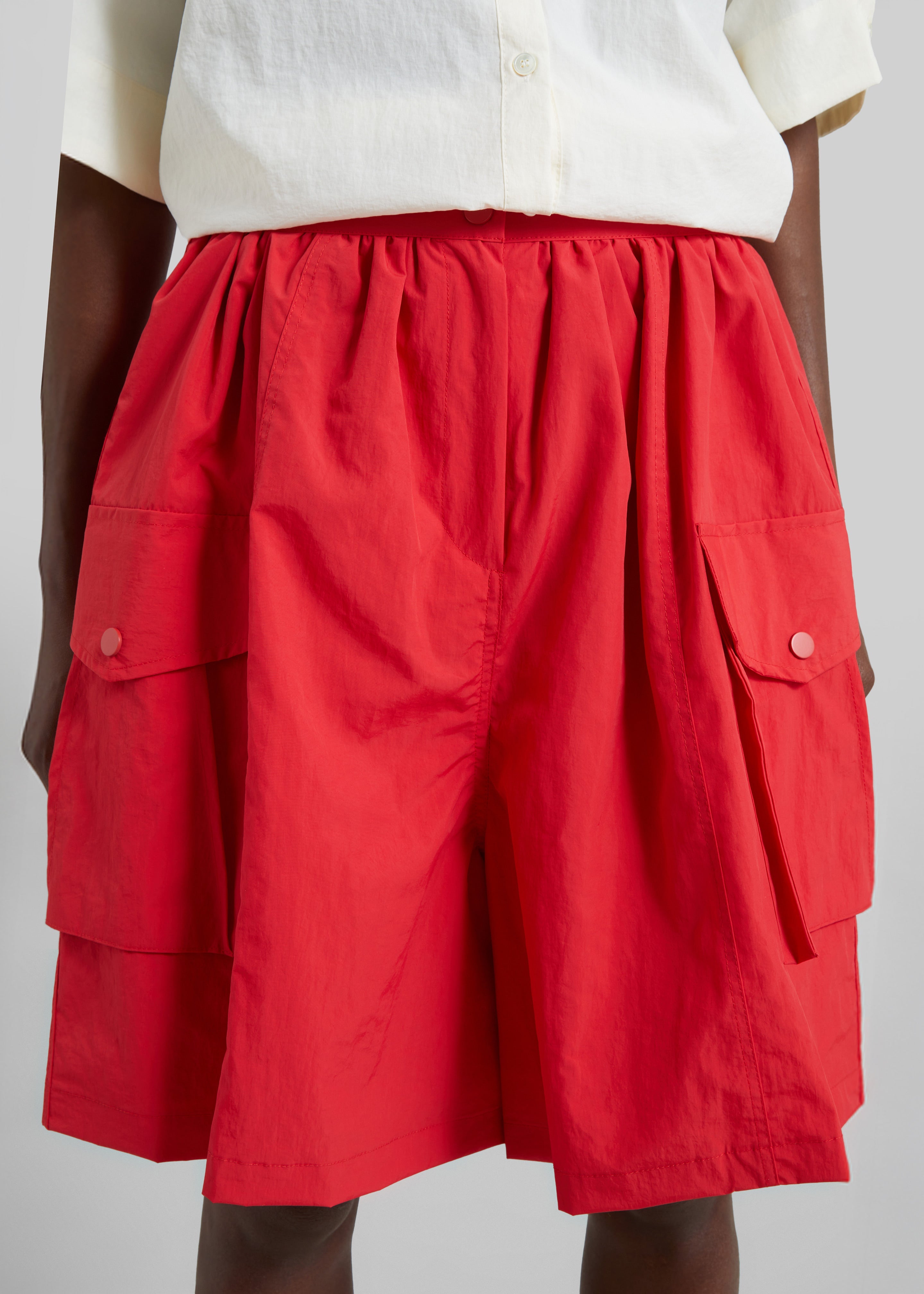Igny Technical Cargo Bermuda Shorts - Red - 4