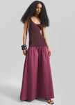 Iliya Drop Waist Maxi Dress - Burgundy