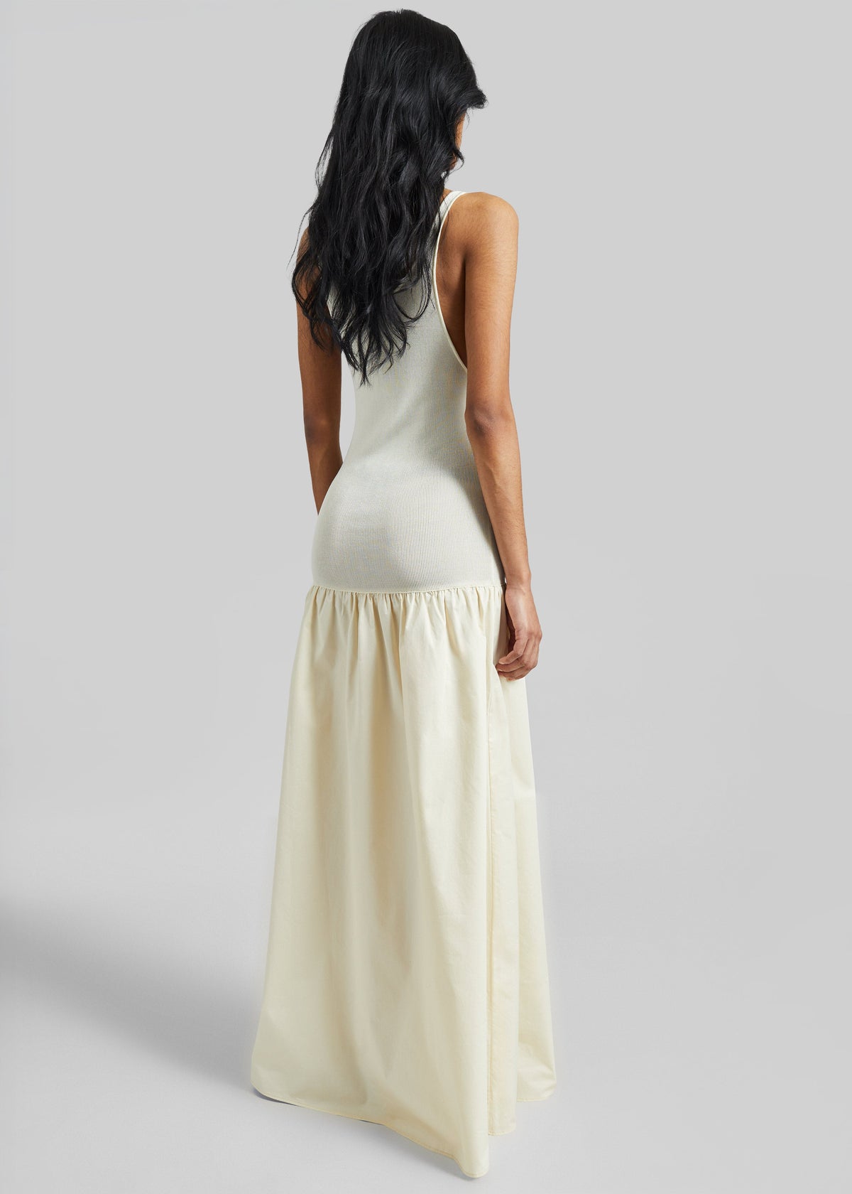 Iliya Drop Waist Maxi Dress - Cream The Frankie Shop Europe Iliya Drop Waist Maxi Dress - Cream The Frankie Shop Europe