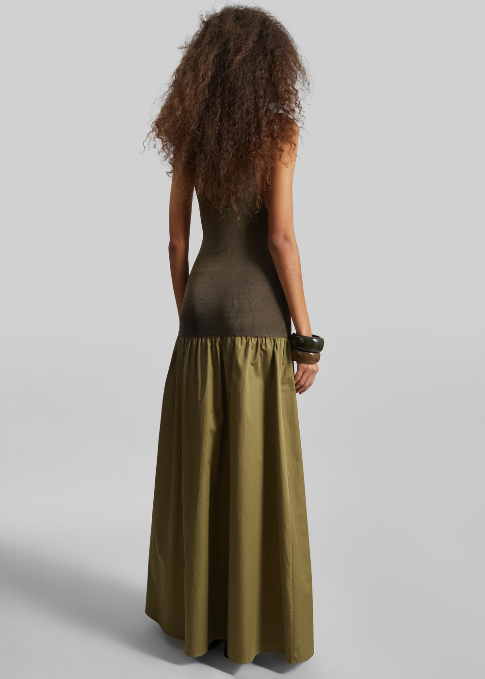 Iliya Drop Waist Maxi Dress - Olive