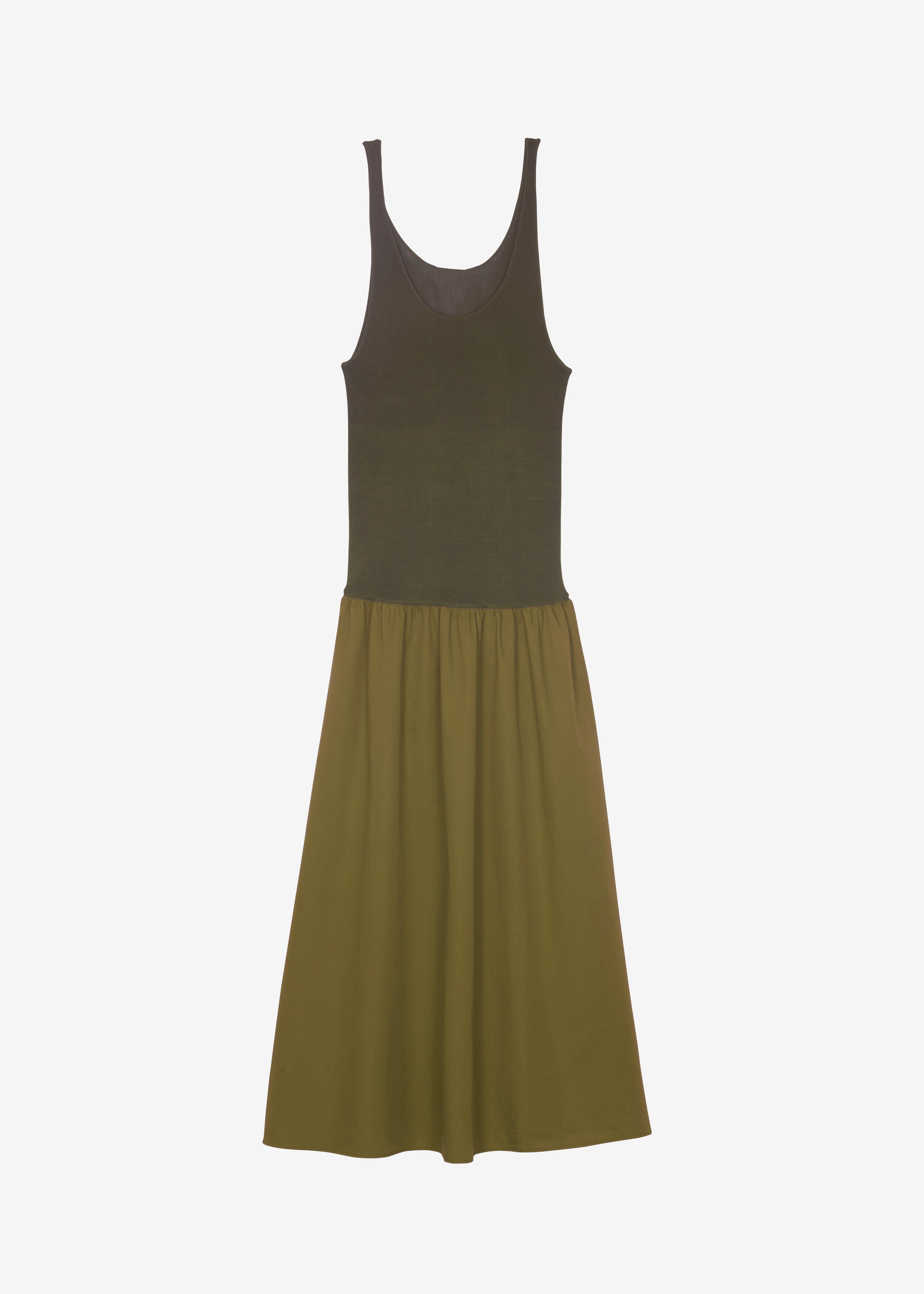 Iliya Drop Waist Maxi Dress - Olive - 7