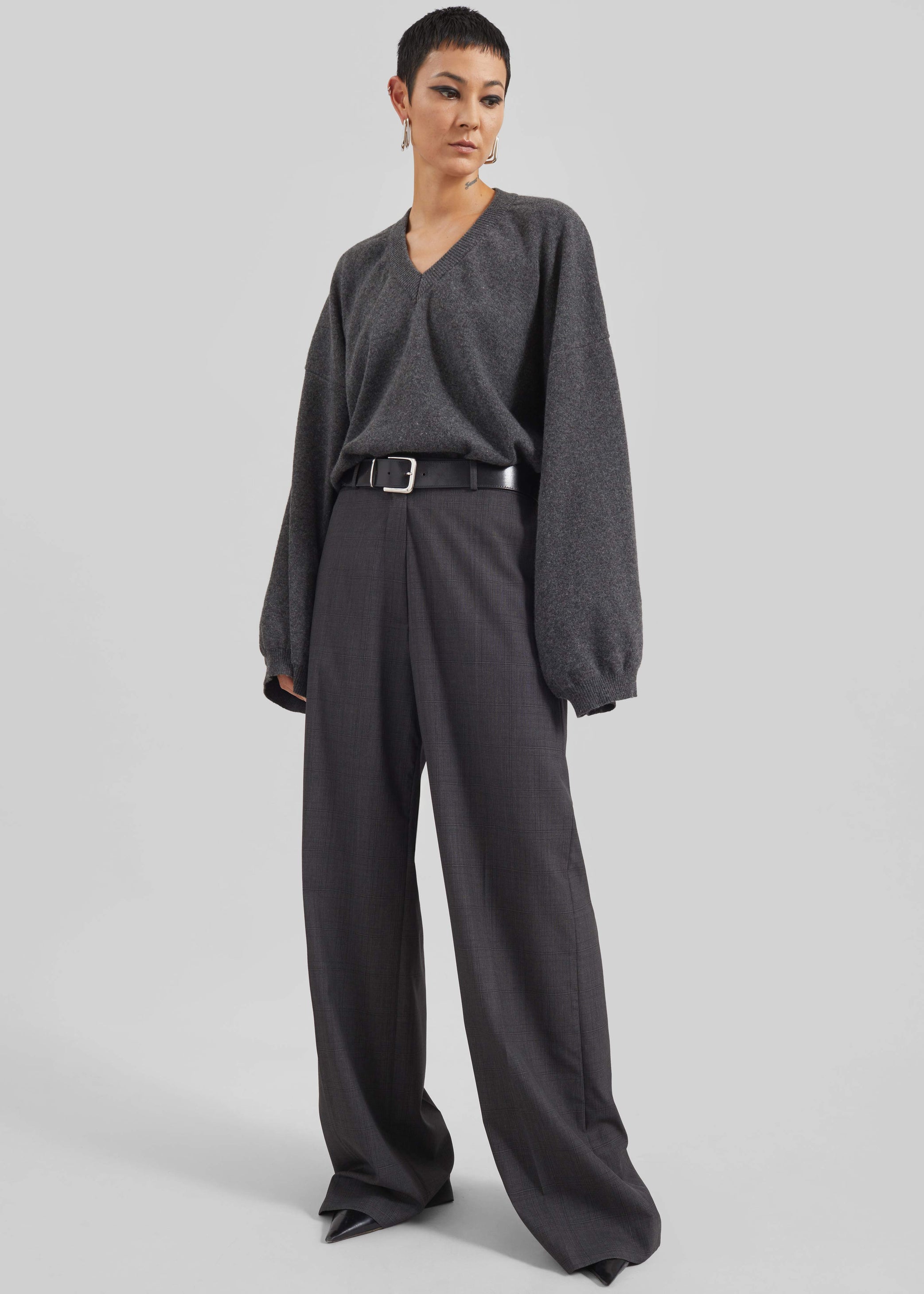 Shop the look image for Ilston V-Neck Sweater - Grey