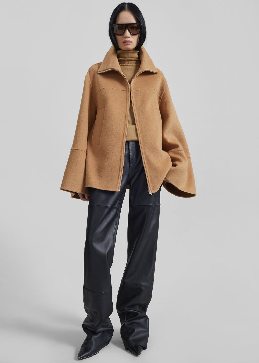 Imphal Belted Wool Jacket - Camel