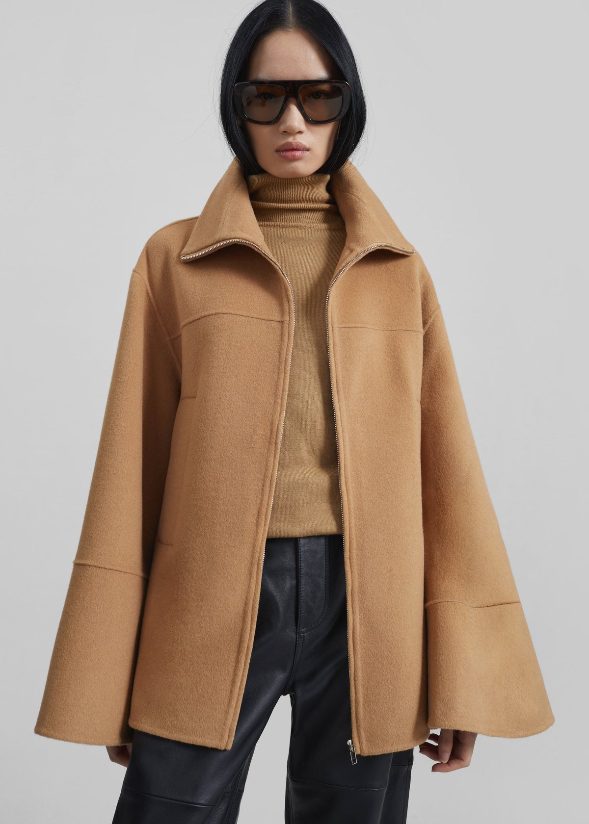 Imphal Belted Wool Jacket - Camel - 5