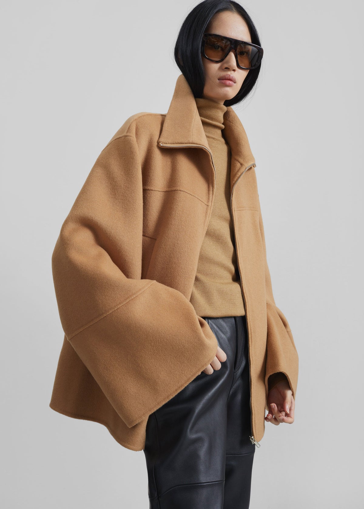 Imphal Belted Wool Jacket - Camel - 9