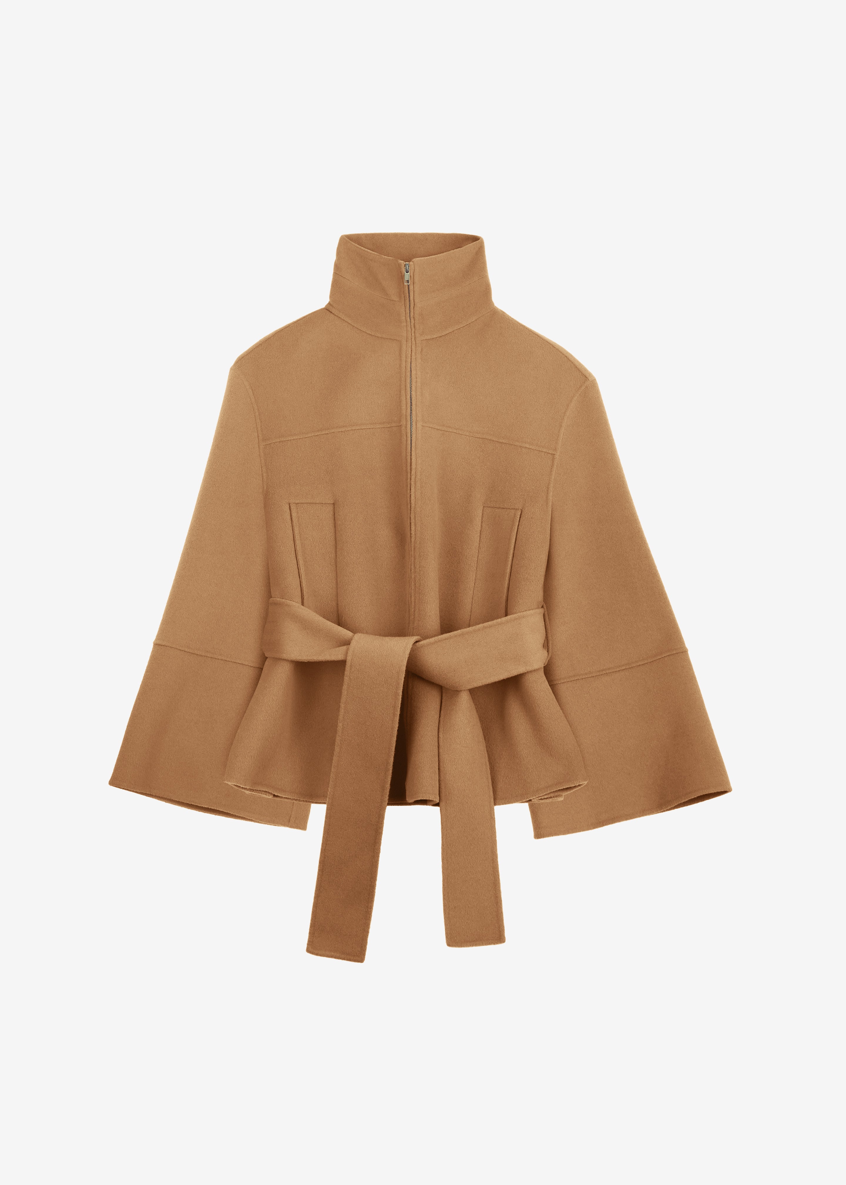 Imphal Belted Wool Jacket - Camel - 12