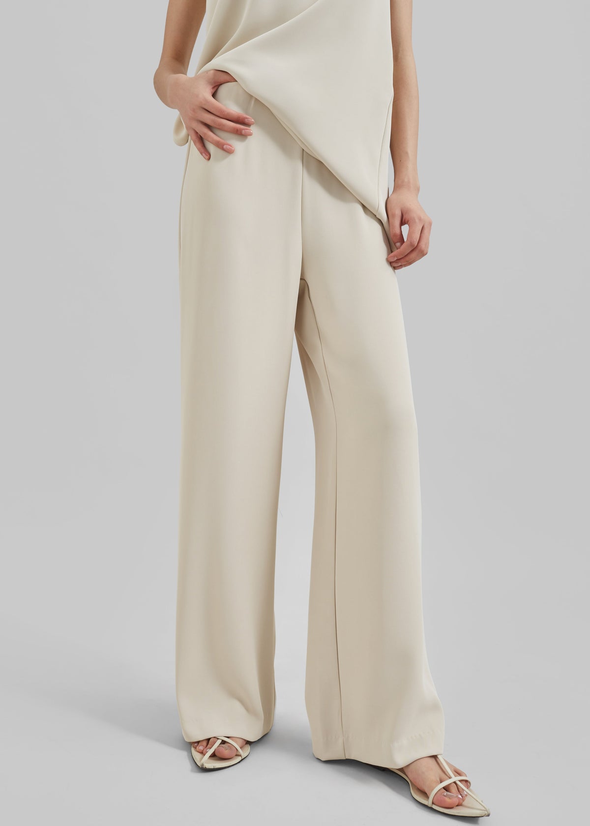 Imre Trousers - Beige - 1