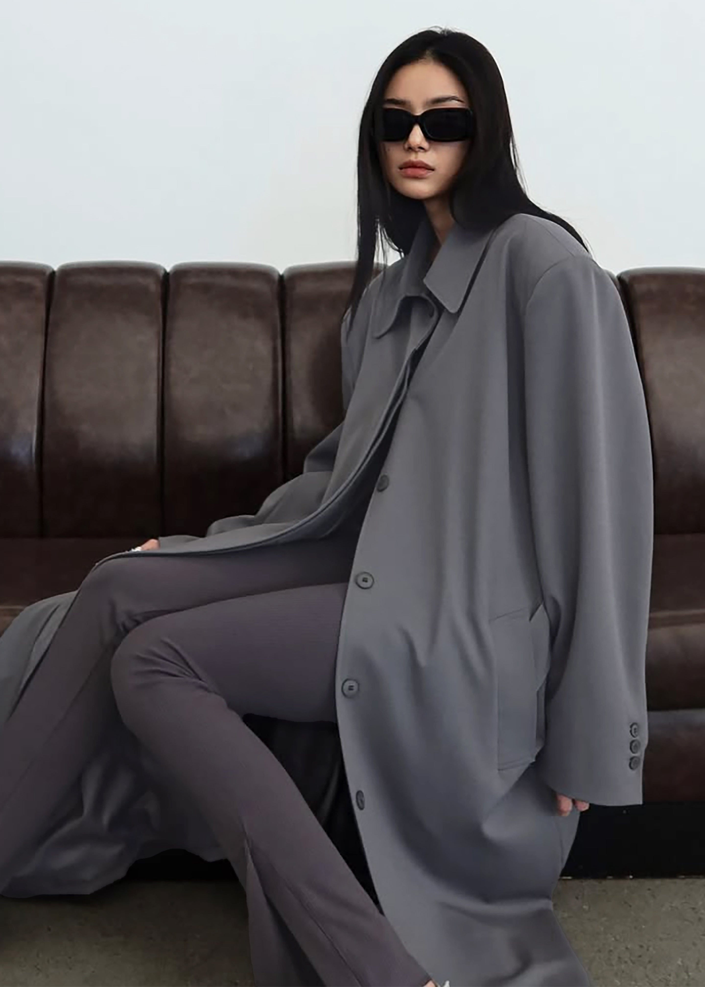 Indore Long Coat - Grey - 7