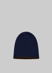 Inko Cashmere Reversible Beanie - Brown/Navy