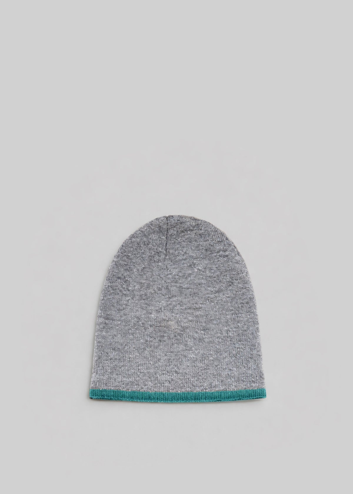 Bonnet Inko réversible en cachemire - Vert/gris