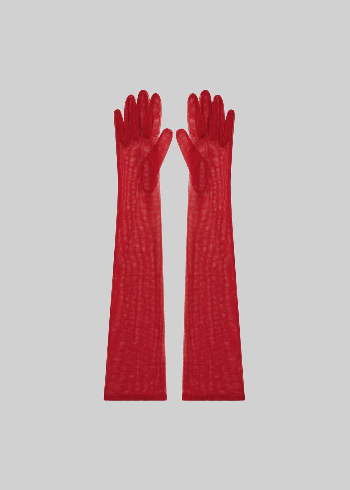 Inna Mesh Long Gloves - Red - 7