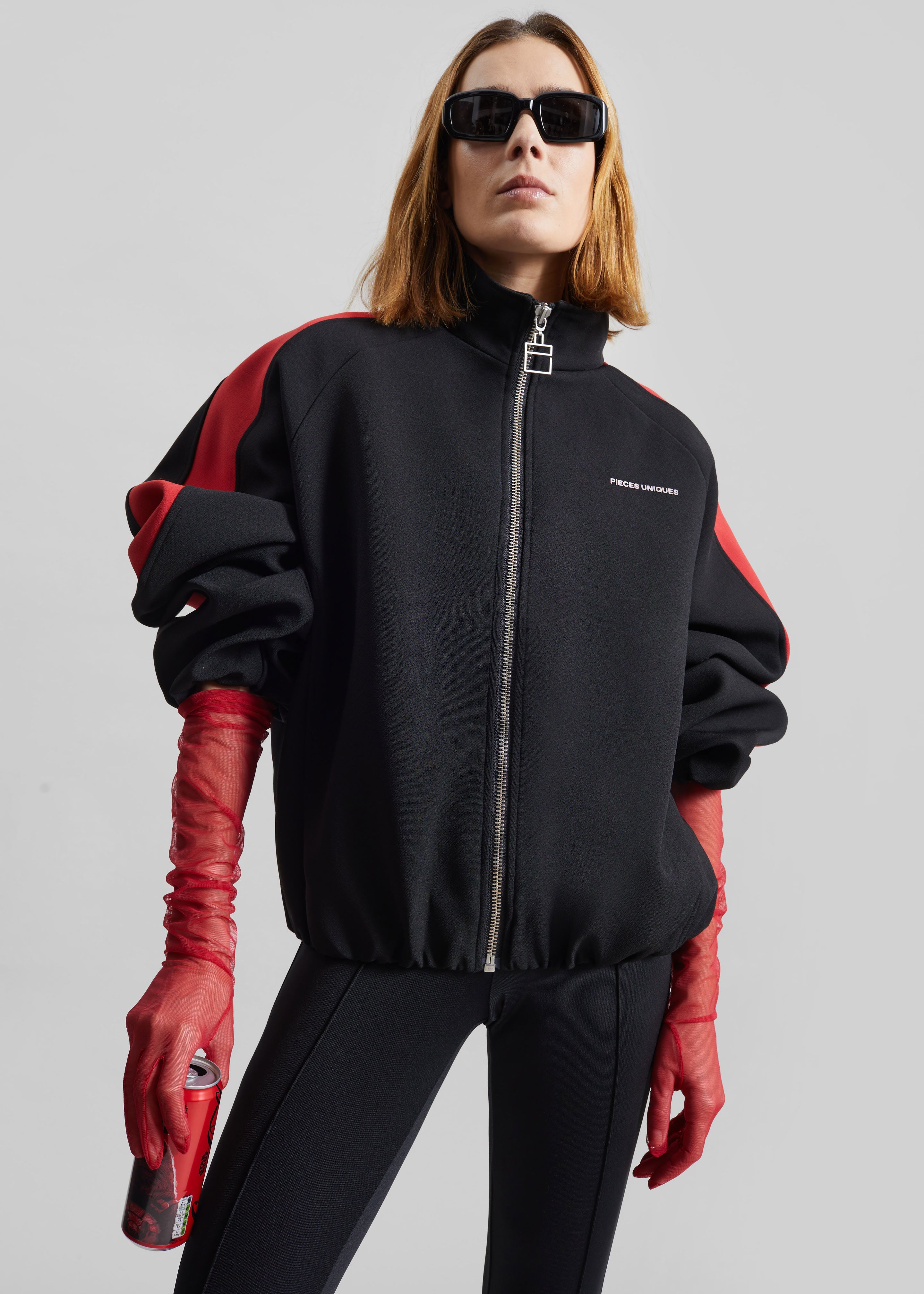 Inna Mesh Long Gloves - Red - 5