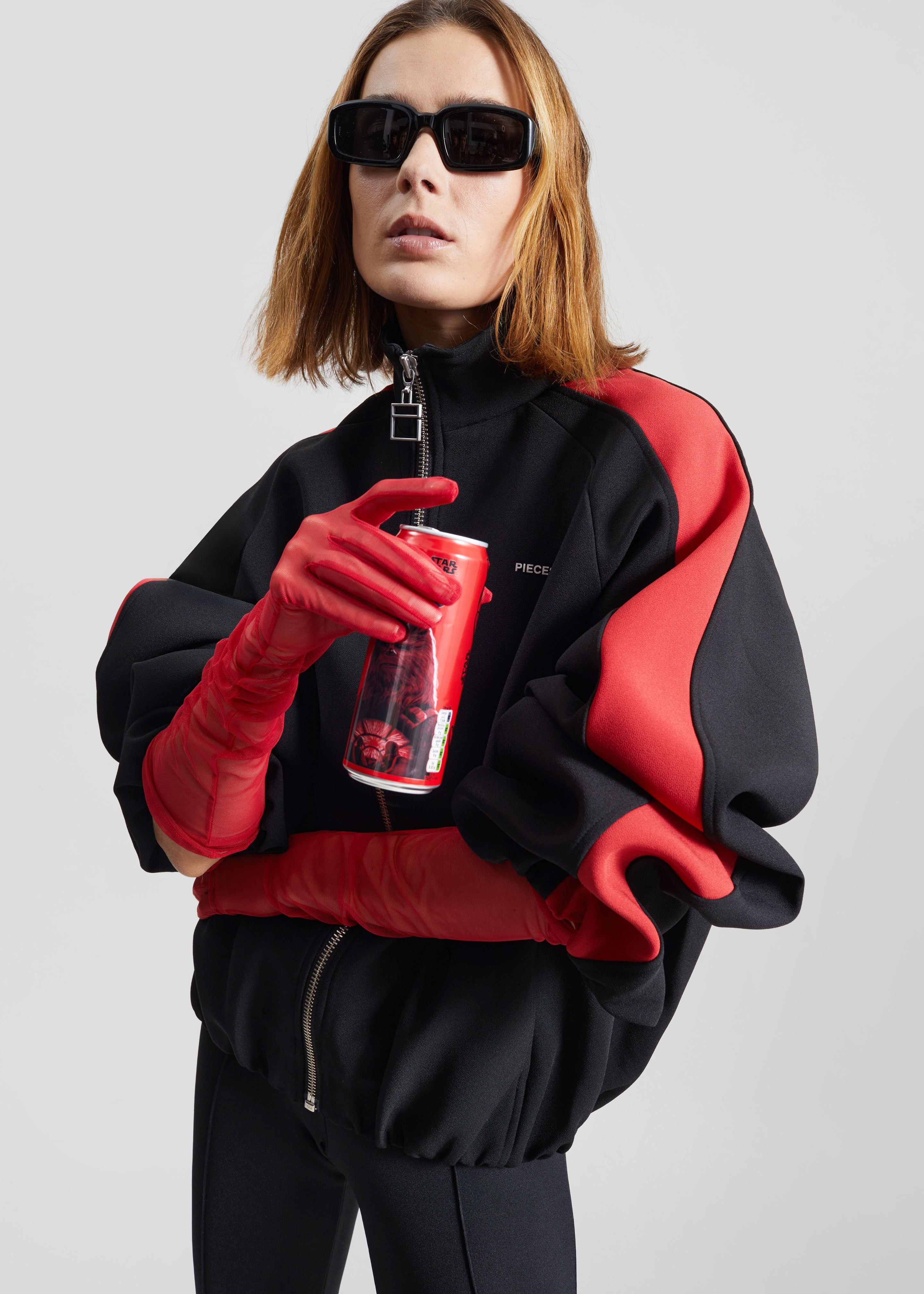 Inna Mesh Long Gloves - Red - 2