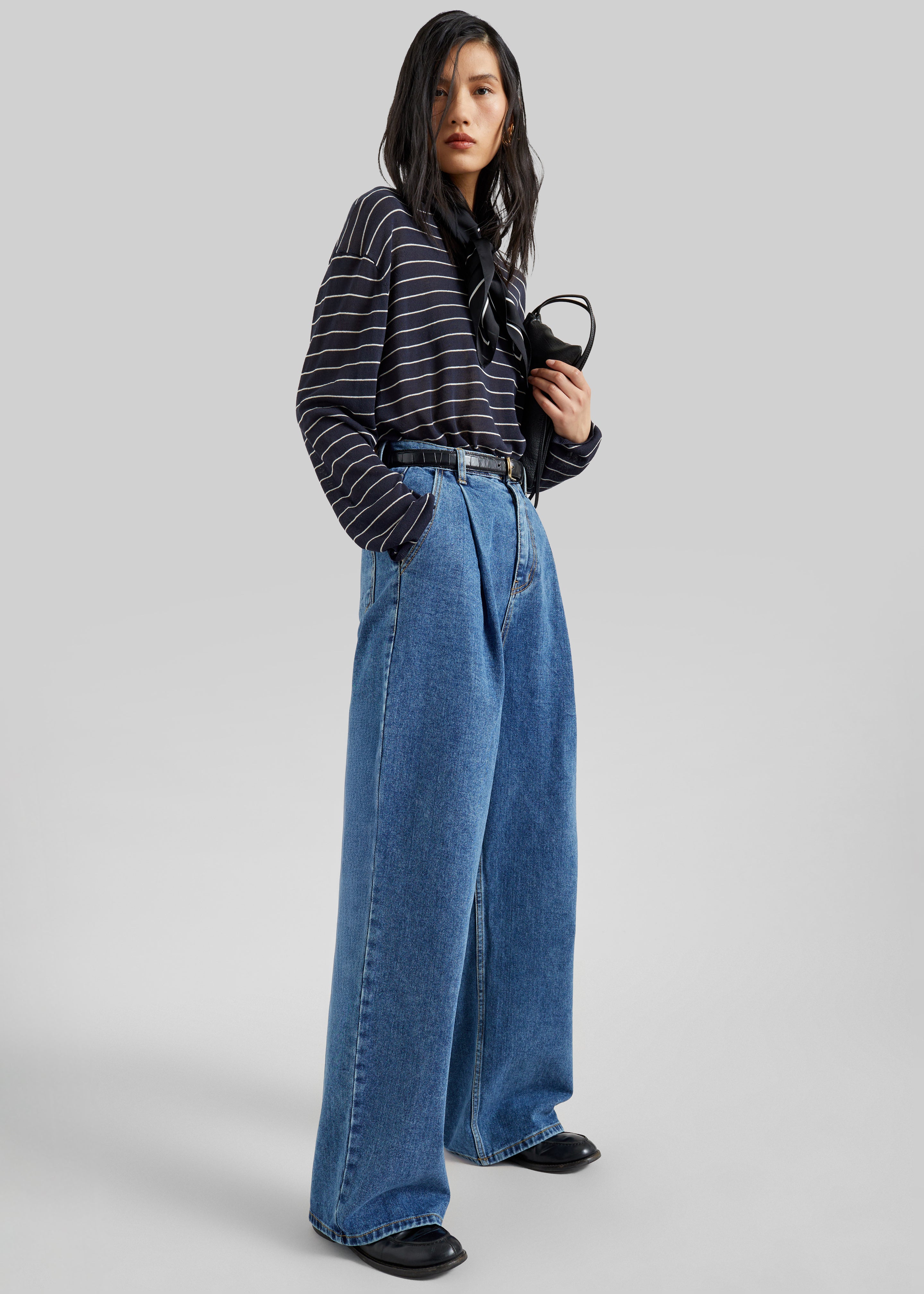 Isabella Denim Pants - Medium Wash – The Frankie Shop Europe