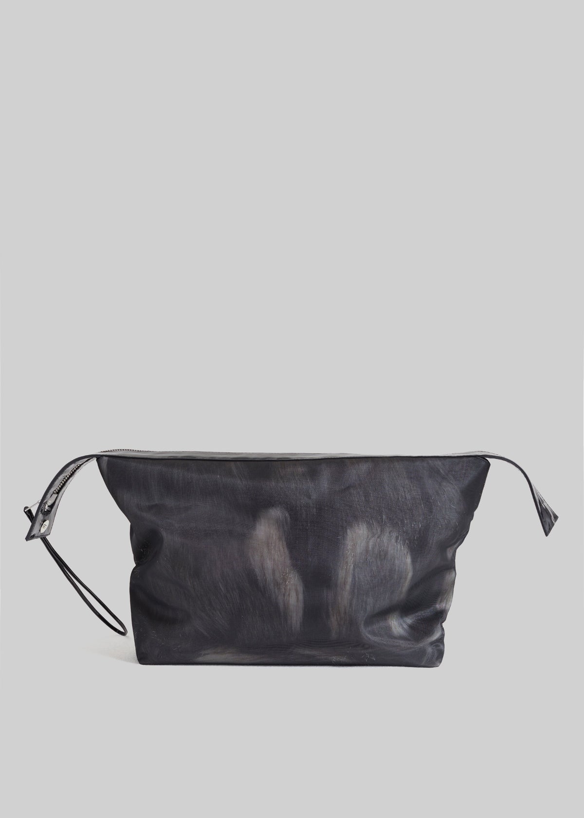 Borsa Isera in rete con pelliccia - Grigio