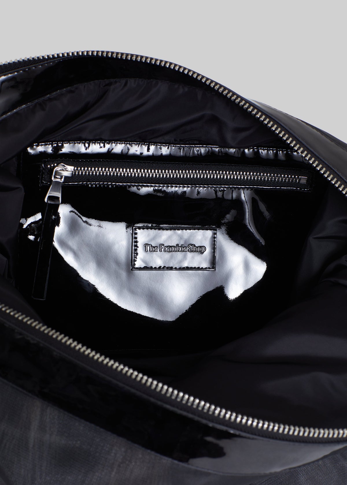 Borsa Isera in rete con pelliccia - Grigio