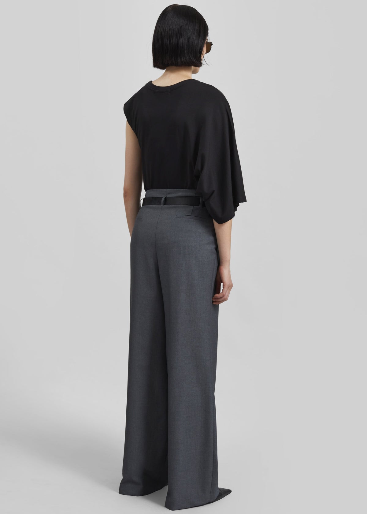 Ismere One-Sleeve Asymmetric Top - Black - 7