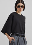 Ismere One-Sleeve Asymmetric Top - Black