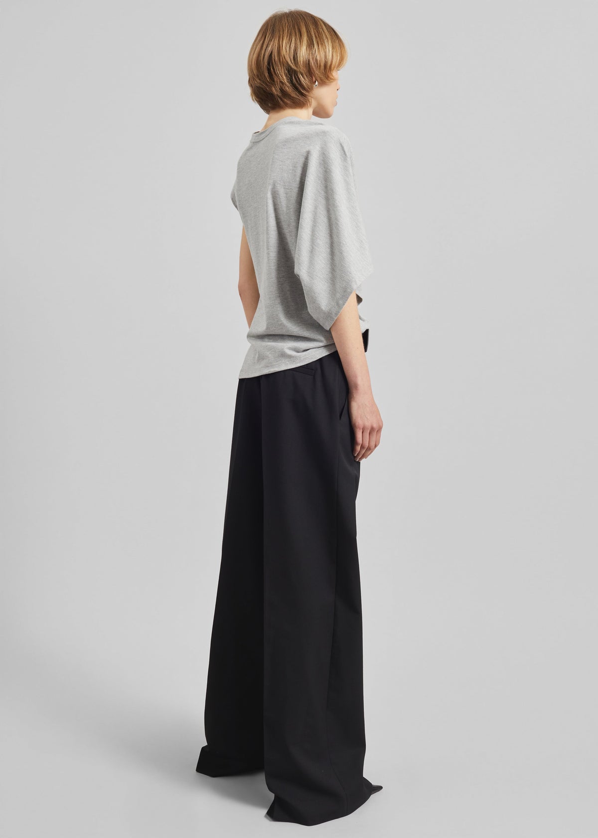 Ismere One-Sleeve Asymmetric Top - Grey - 8