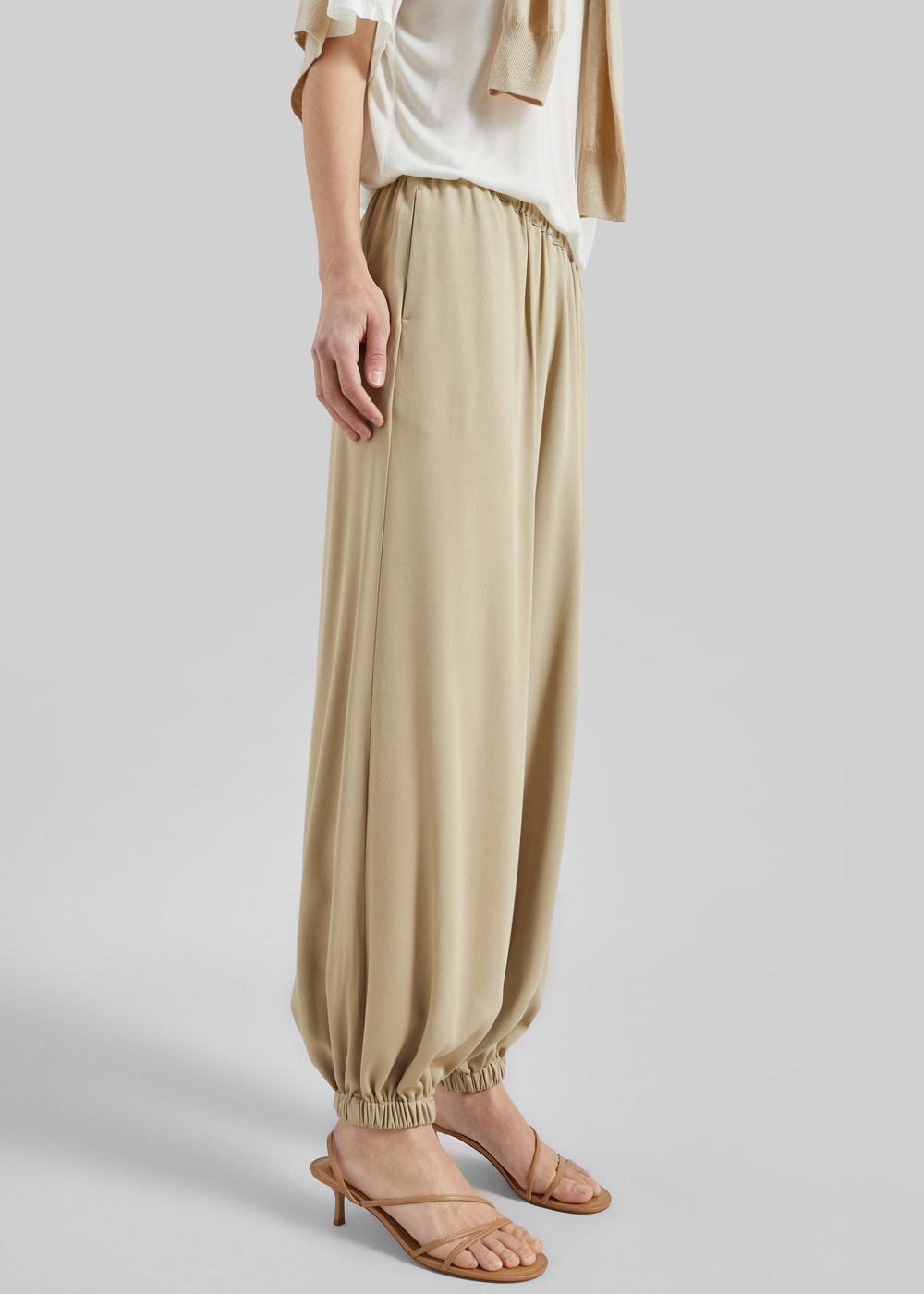 Isola Fluid Balloon Pants - Beige - 1