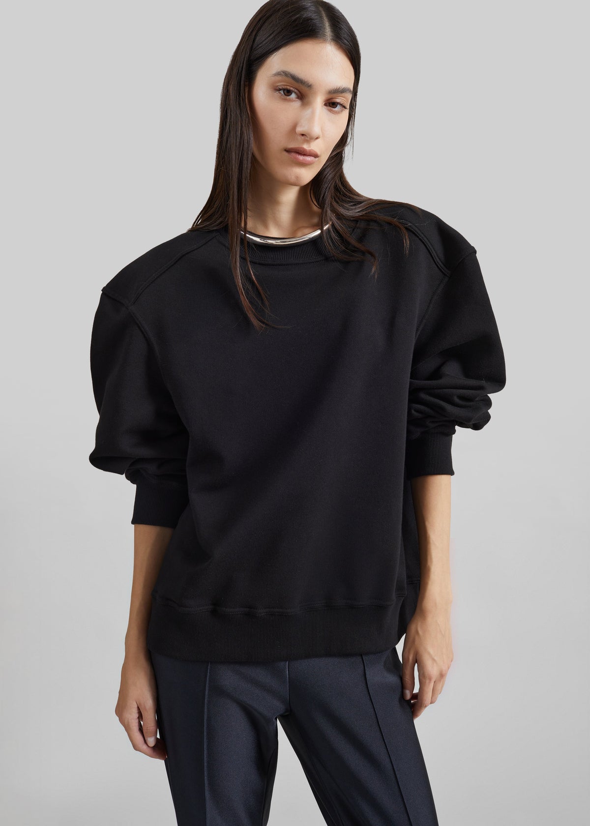 Isore Padded Sweatshirt - Black