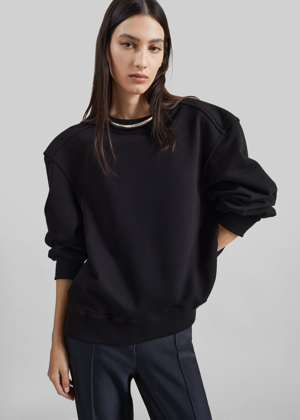 Isore Padded Sweatshirt - Black