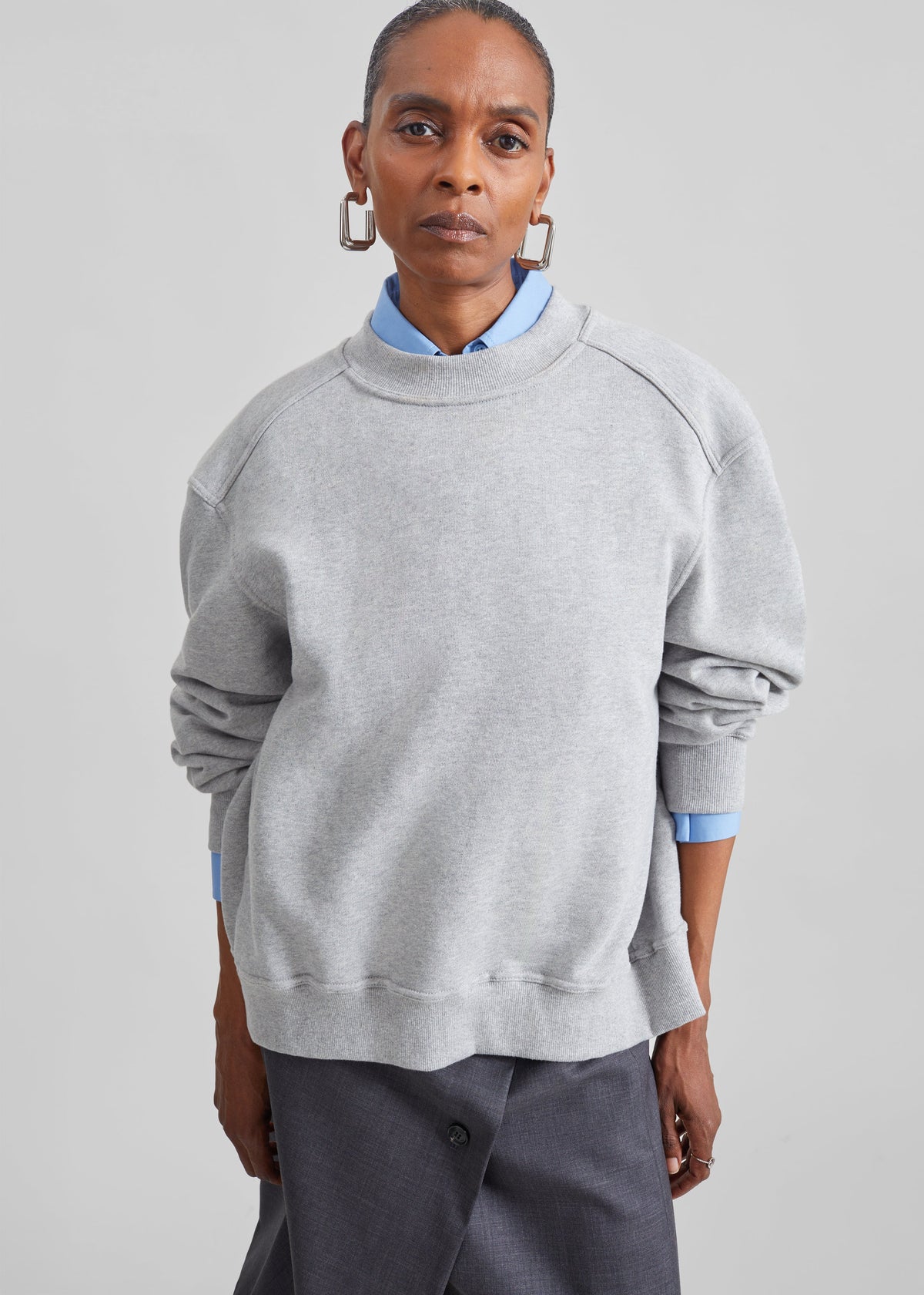 Isore Padded Sweatshirt - Light Grey