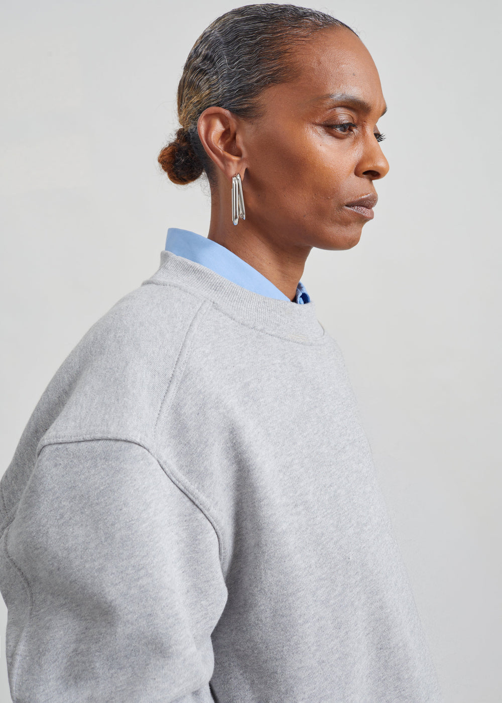 Isore Padded Sweatshirt - Light Grey - 1