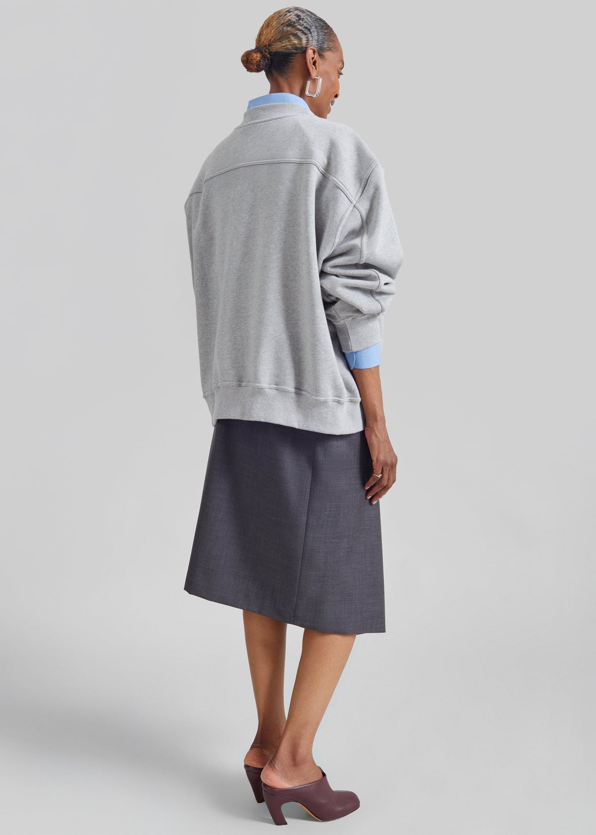 Isore Padded Sweatshirt - Light Grey