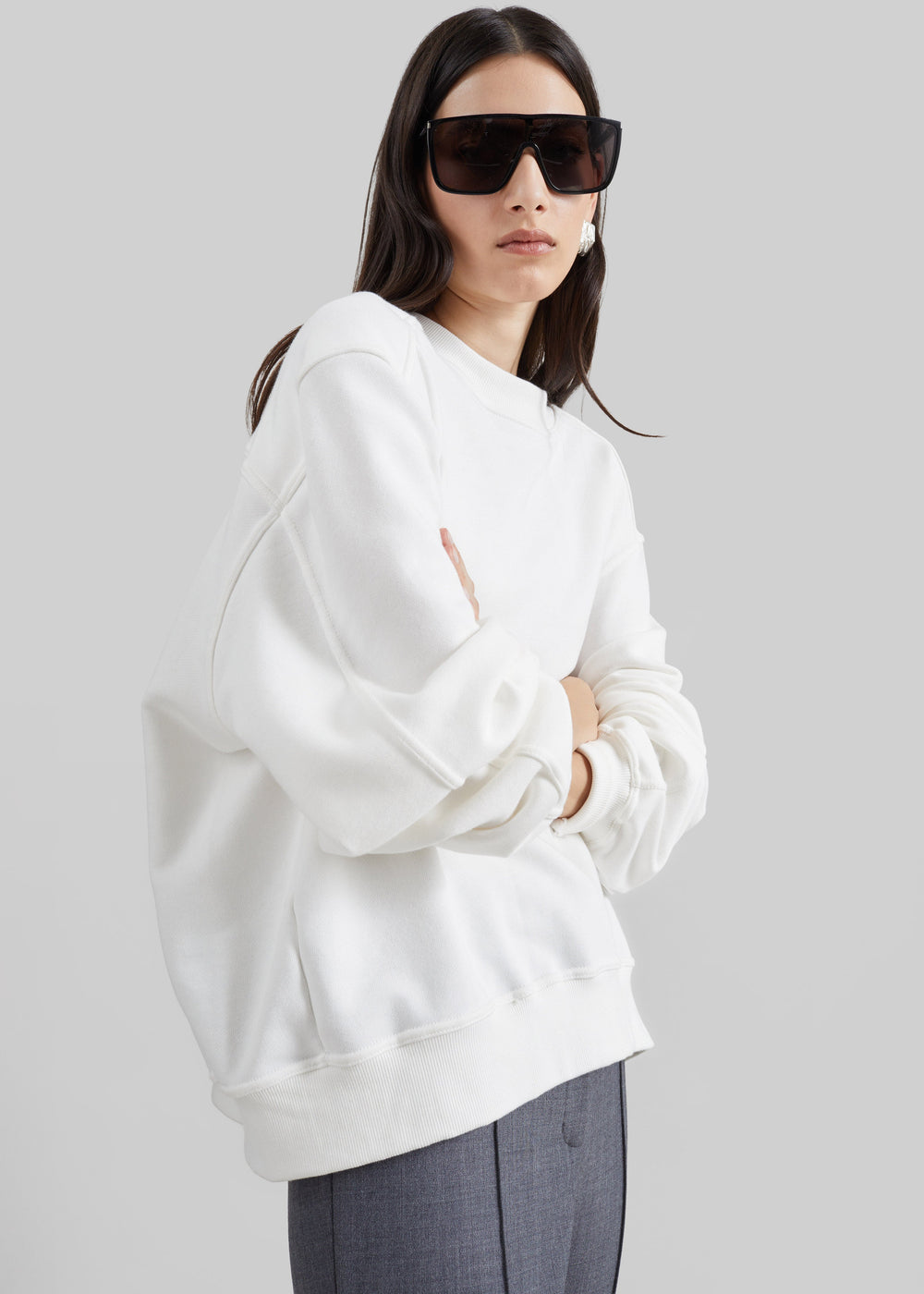 Isore Padded Sweatshirt - White