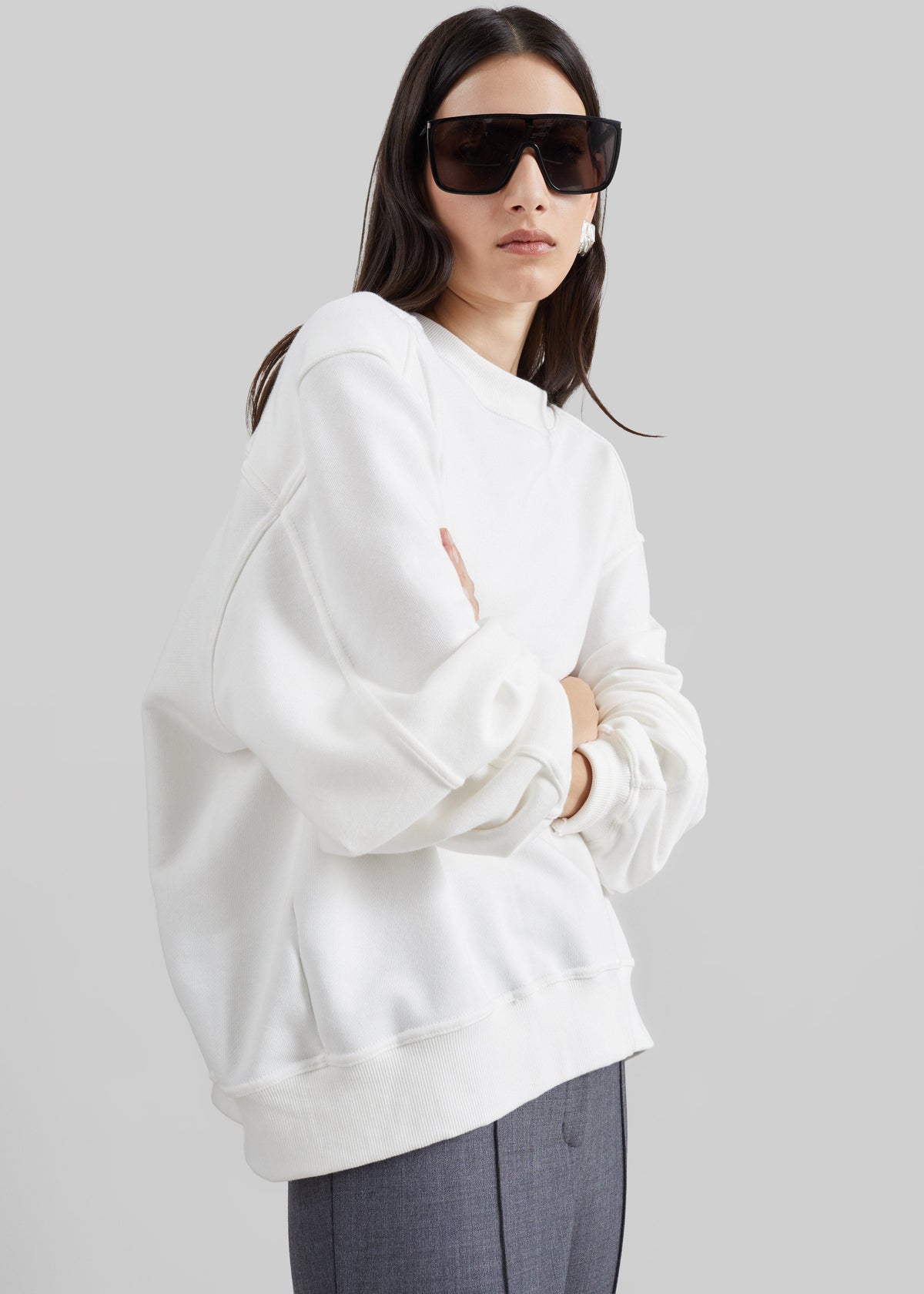Isore Padded Sweatshirt - White