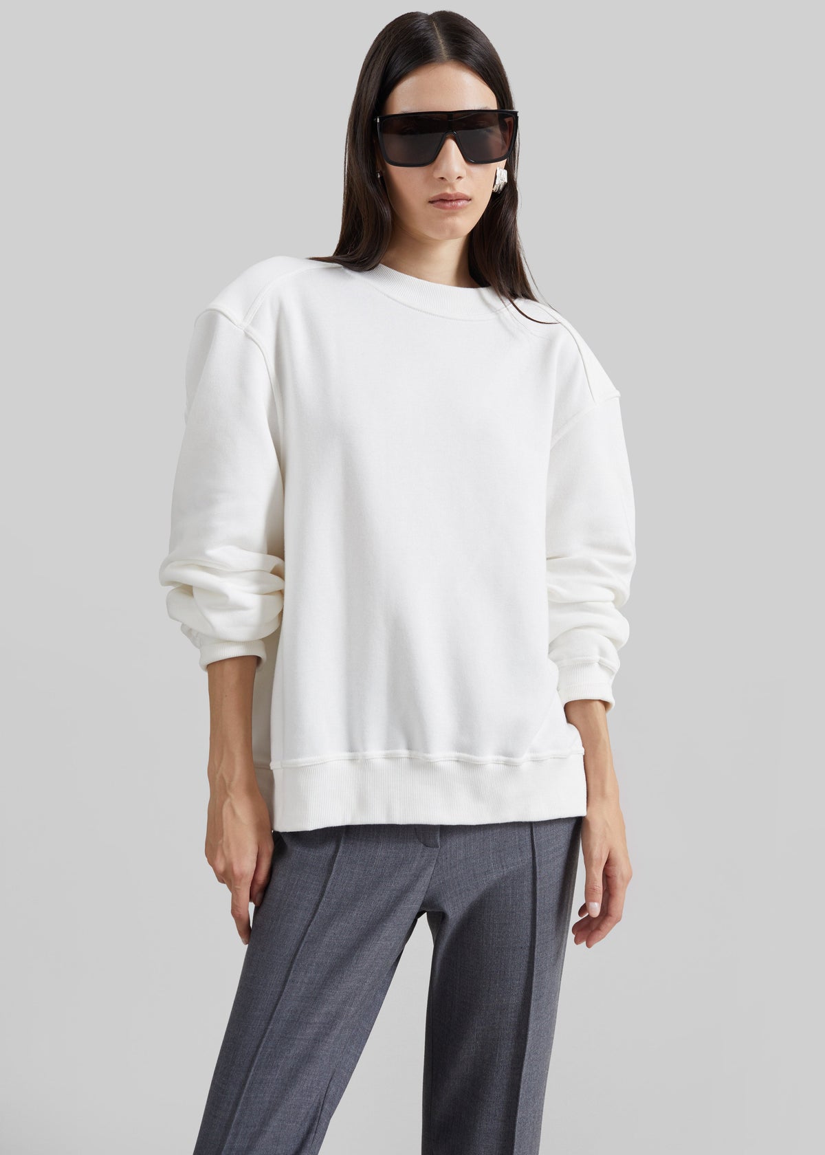 Isore Padded Sweatshirt - White